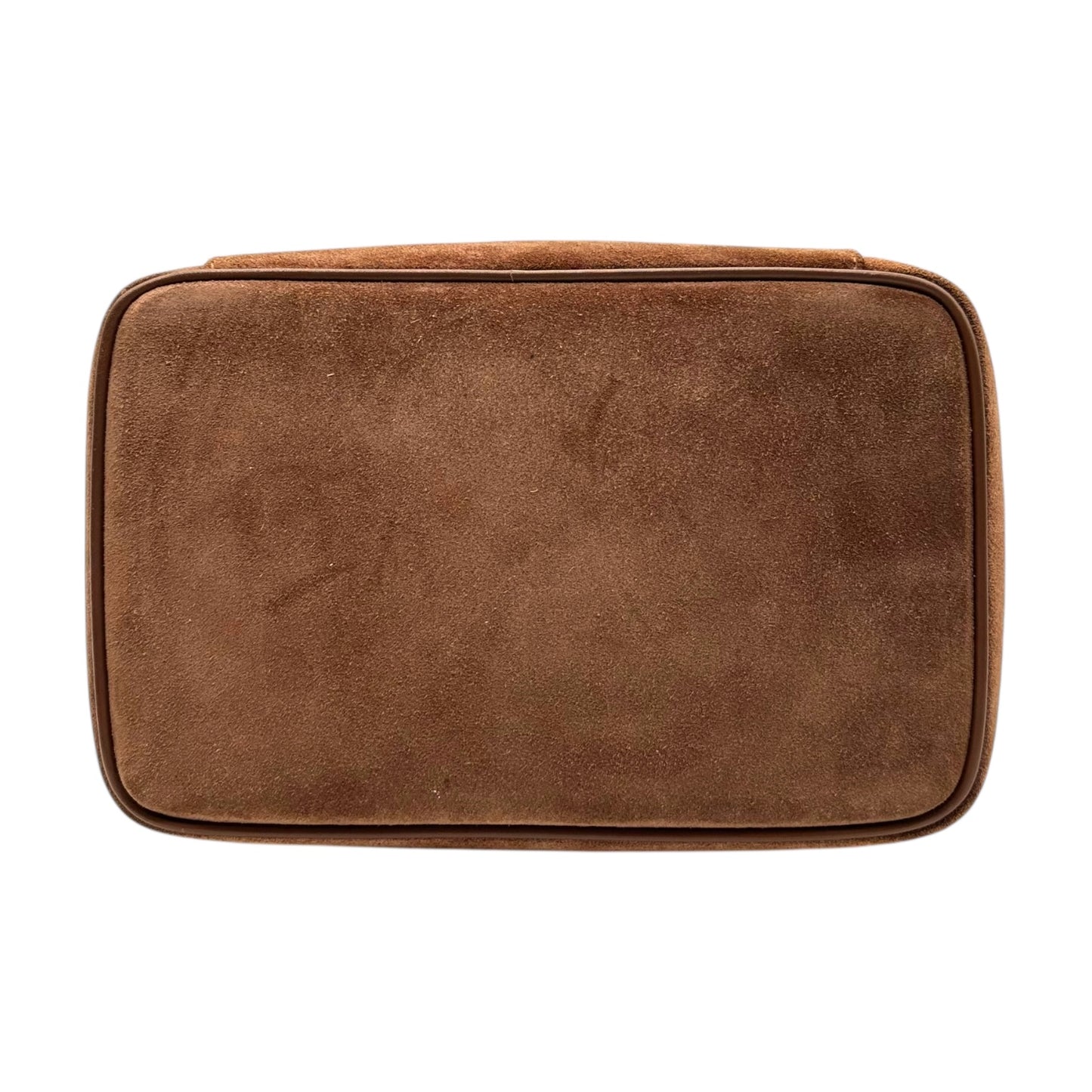 Gucci Brown Suede Horsebit Vanity Bag