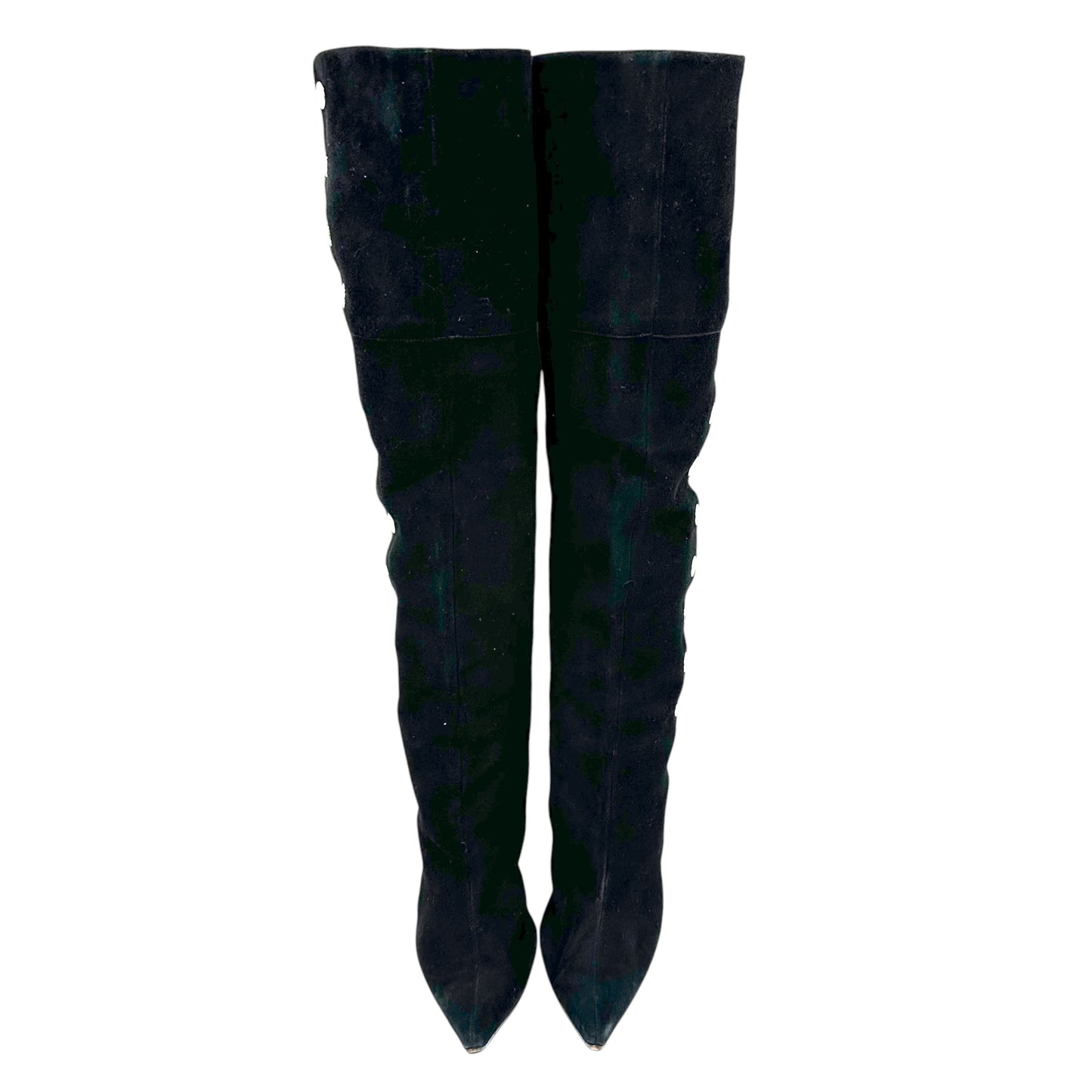 D&G Dolce & Gabbana Black Suede Button Boots - Outfit Repeater