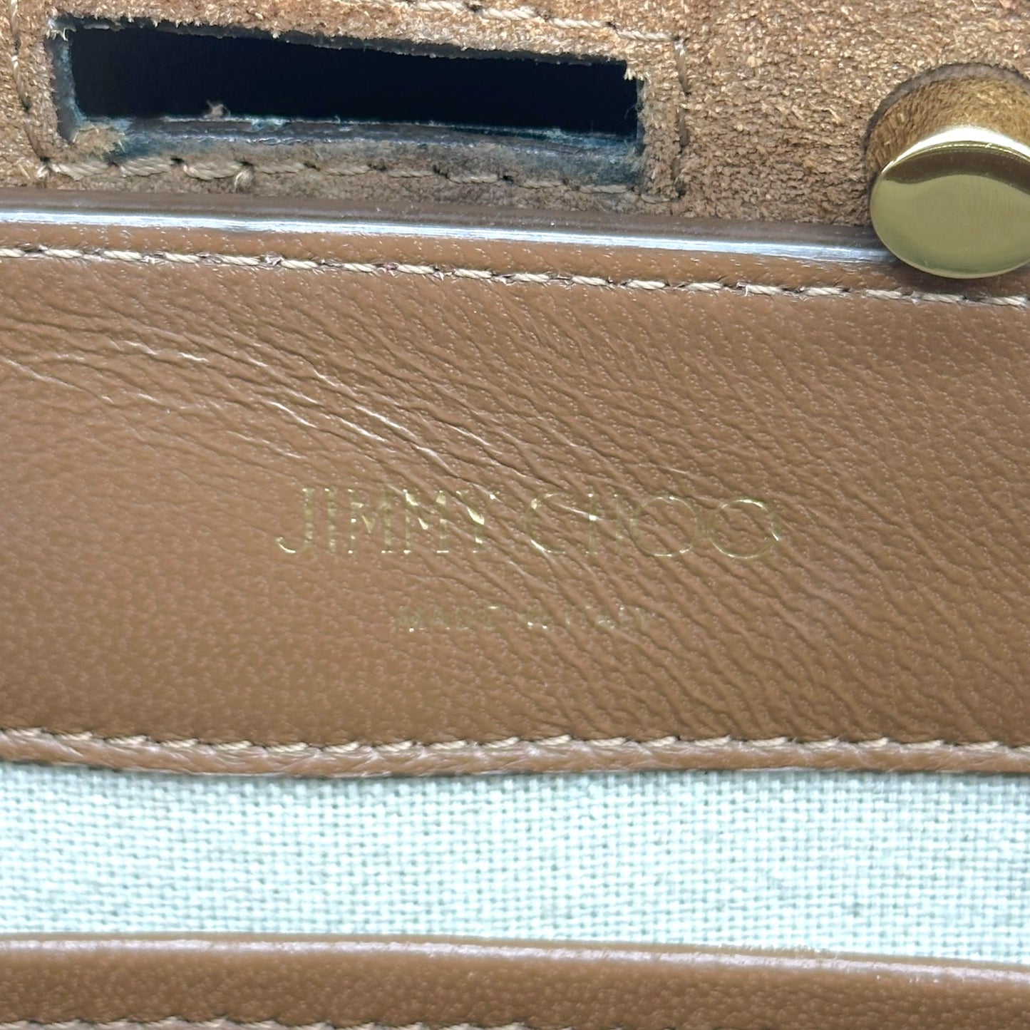 Jimmy Choo Raffia & Brown Suede 2-Way Handbag