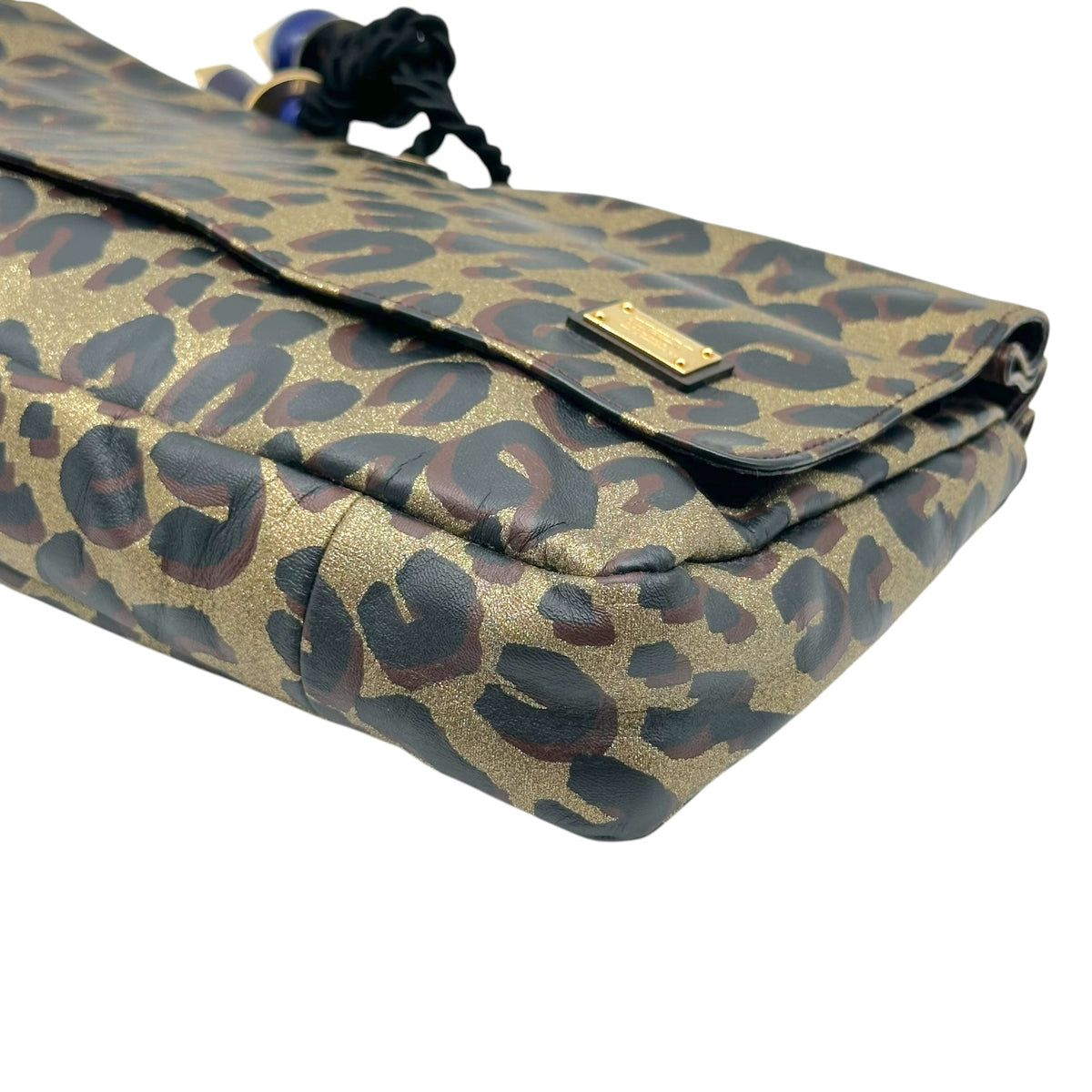 Louis Vuitton Clutch Bag Metallic Leopard Print