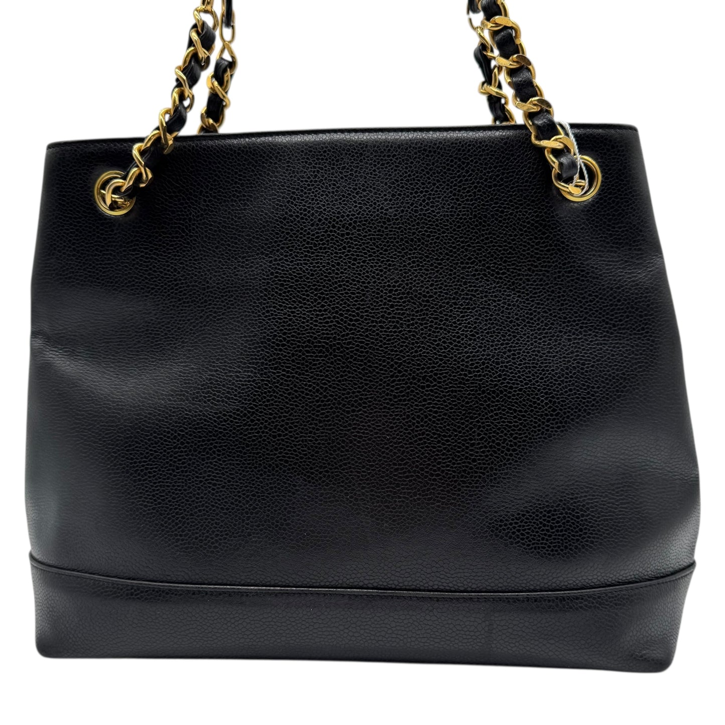 Chanel Black Caviar Leather Big CC Logo Tote Bag 1991-1994 - Outfit Repeater