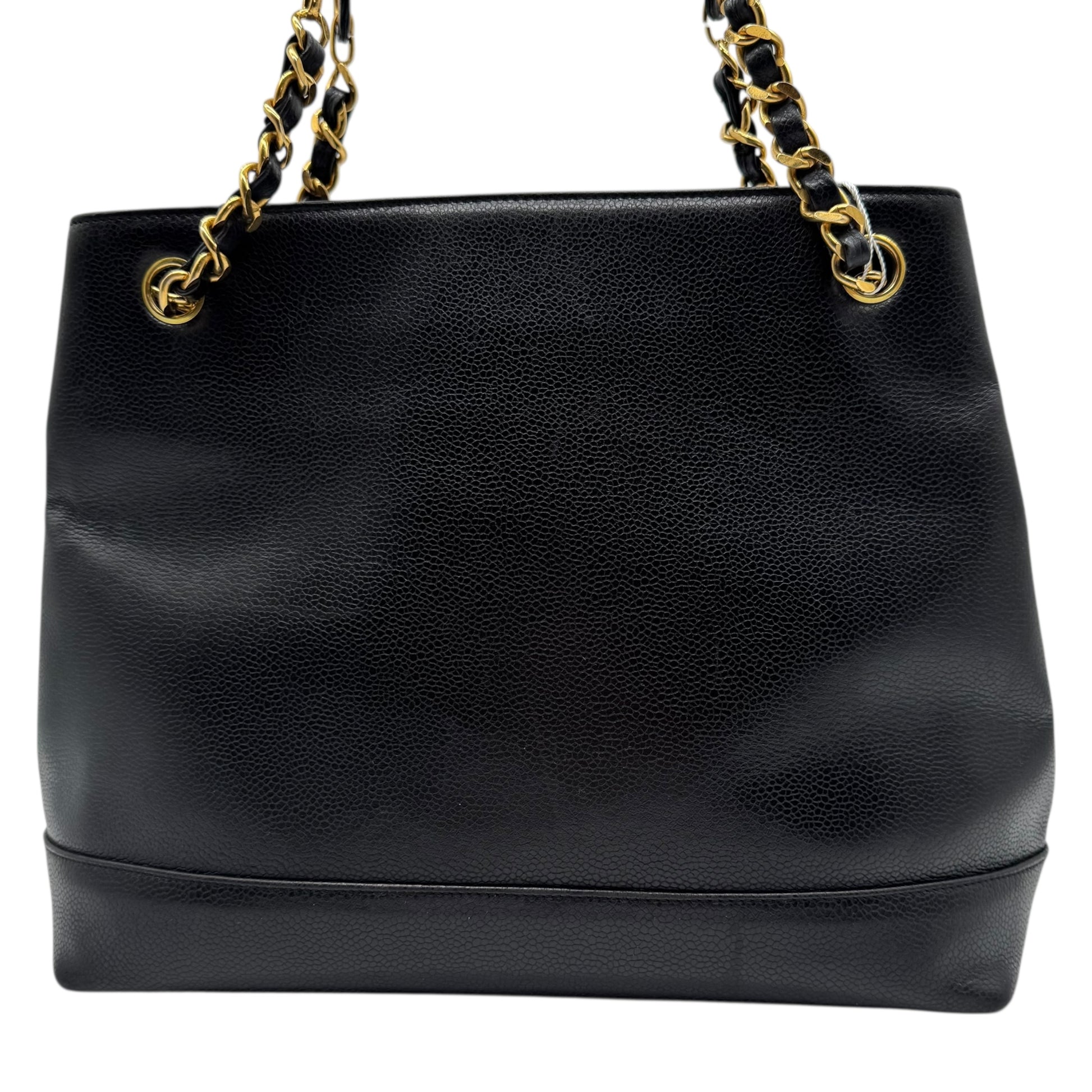Chanel Black Caviar Leather Big CC Logo Tote Bag 1991-1994 - Outfit Repeater
