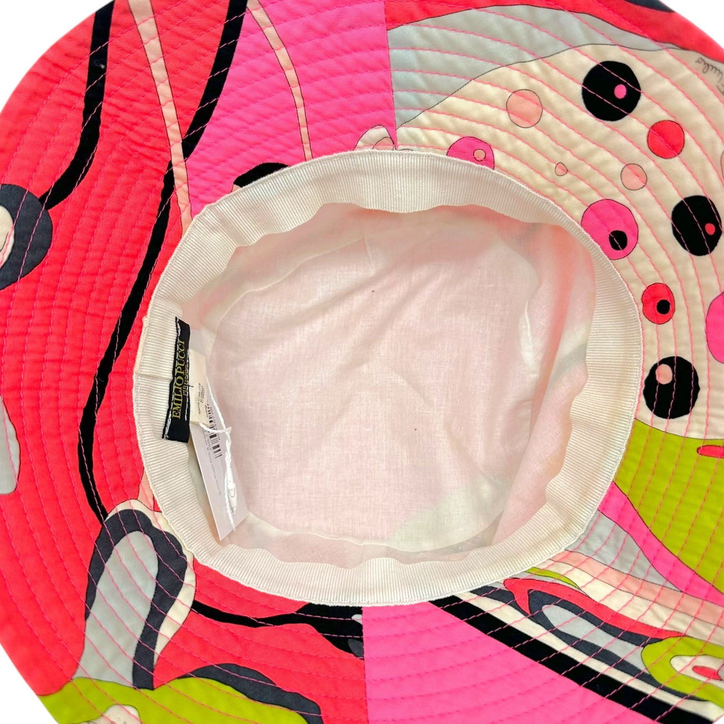 Emilio Pucci Pink & Orange Printed Cotton Bucket Hat - Outfit Repeater