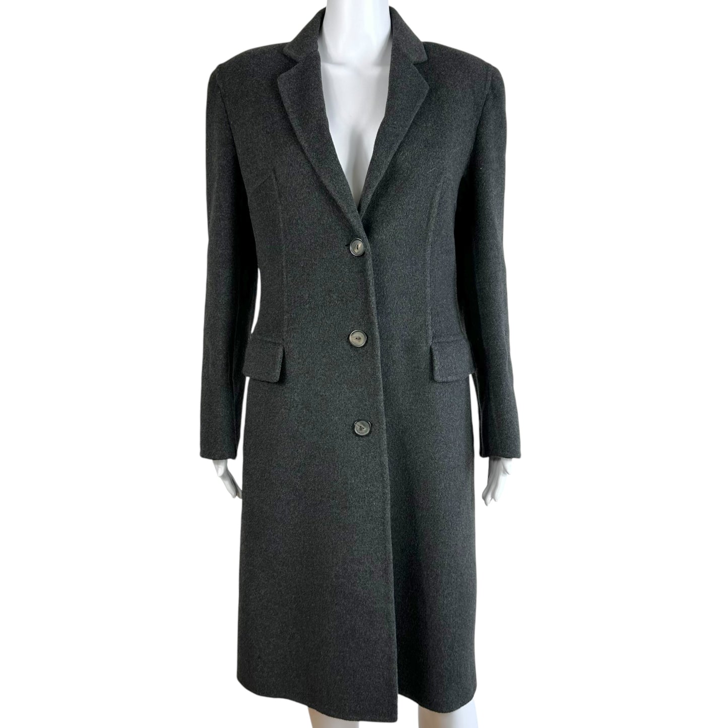 Gucci F/W 1997 Gray Mohair & Cashmere Trench Coat