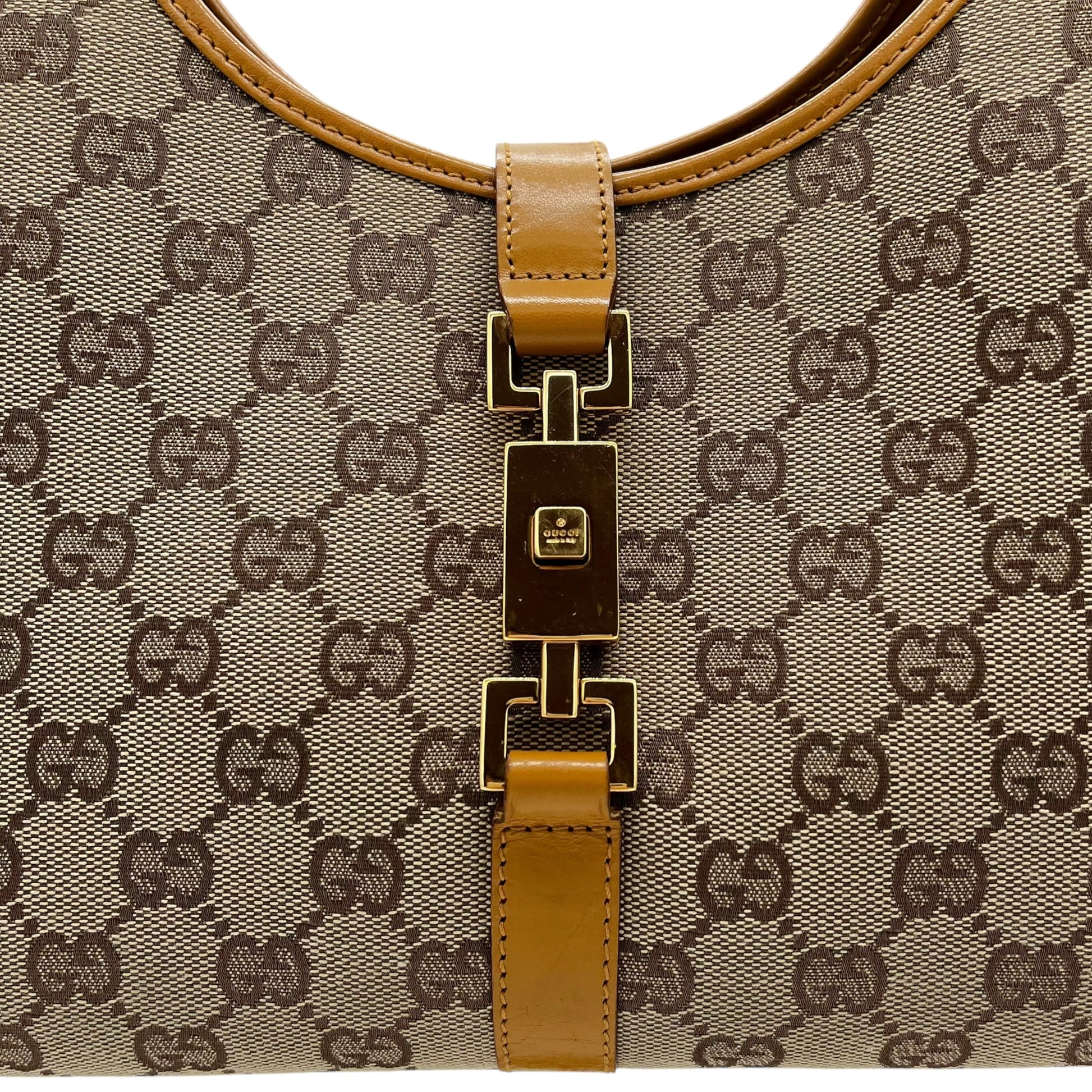 Gucci Tan Monogram Jackie Bag - Outfit Repeater