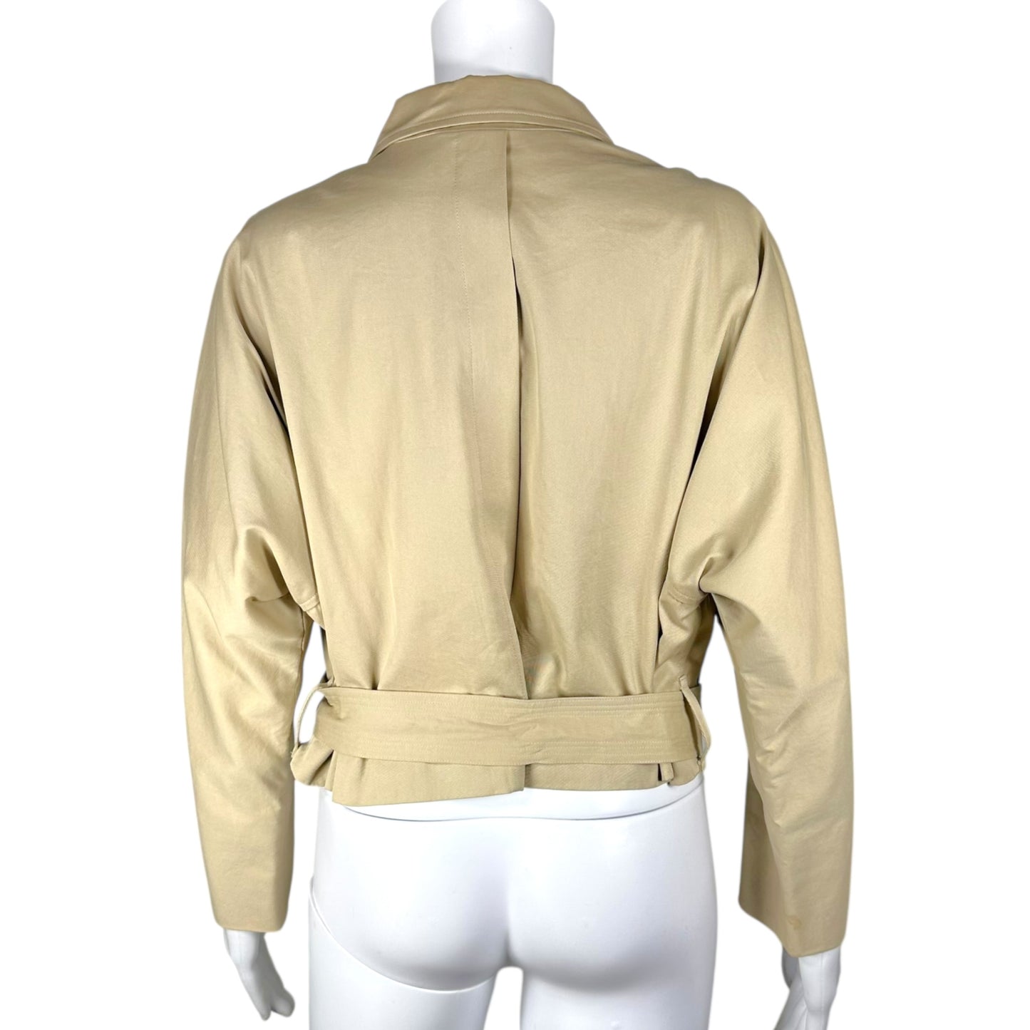 Dries Van Noten Beige Cropped Trench Coat