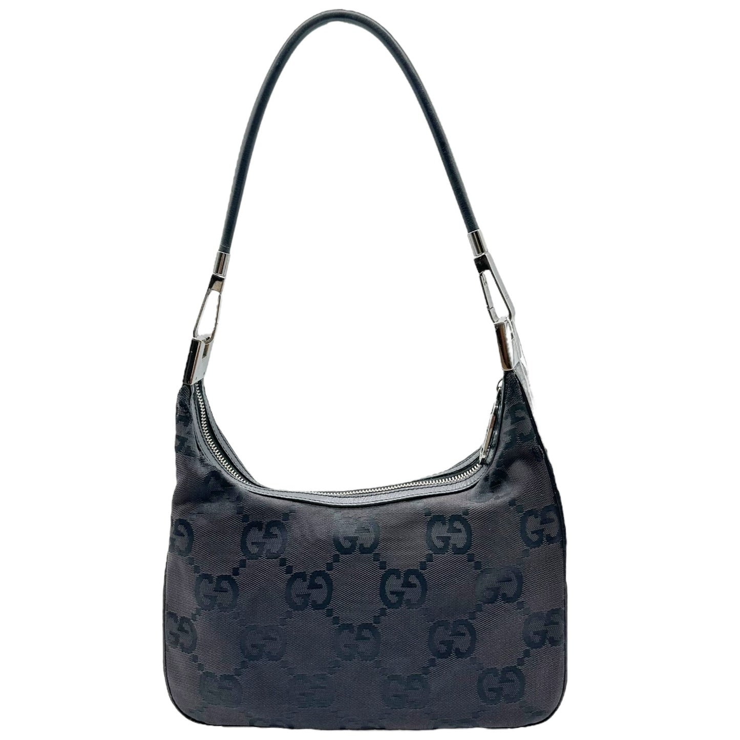 Gucci Black XL Monogram Canvas Shoulder Bag
