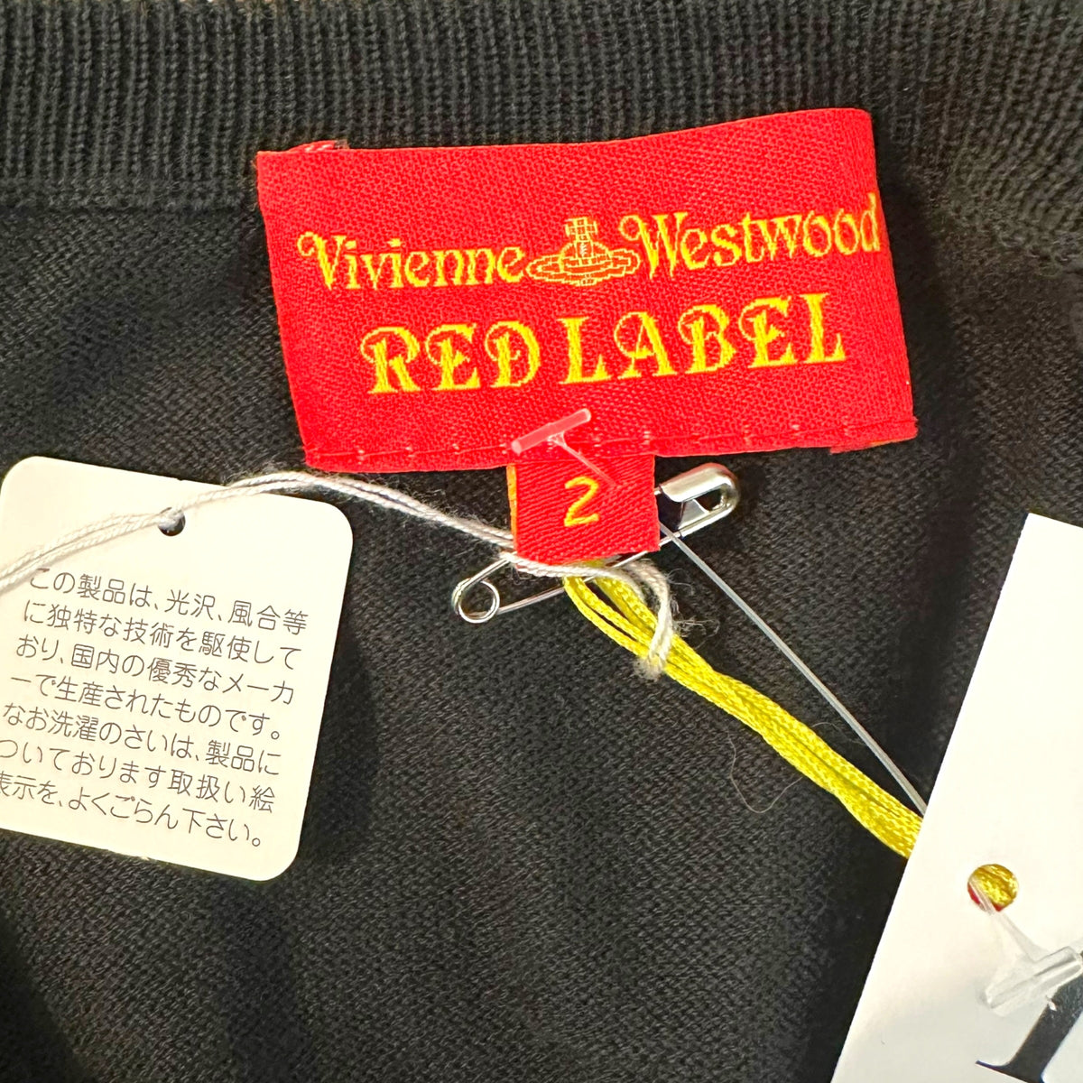 Vivienne Westwood Black Knit Cropped Longsleeve Sweater