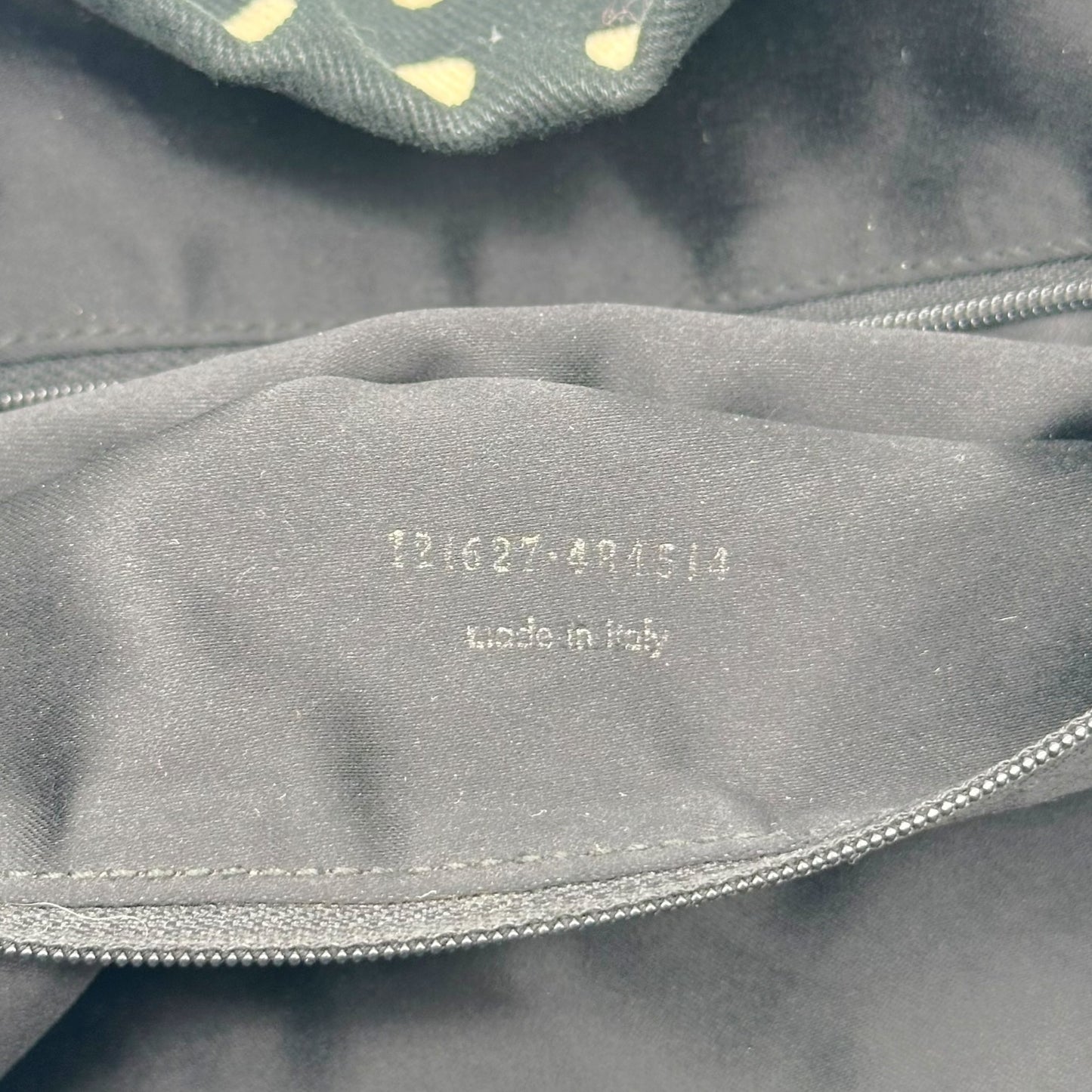 Yves Saint Laurent Black White Polkadot Tote Bag