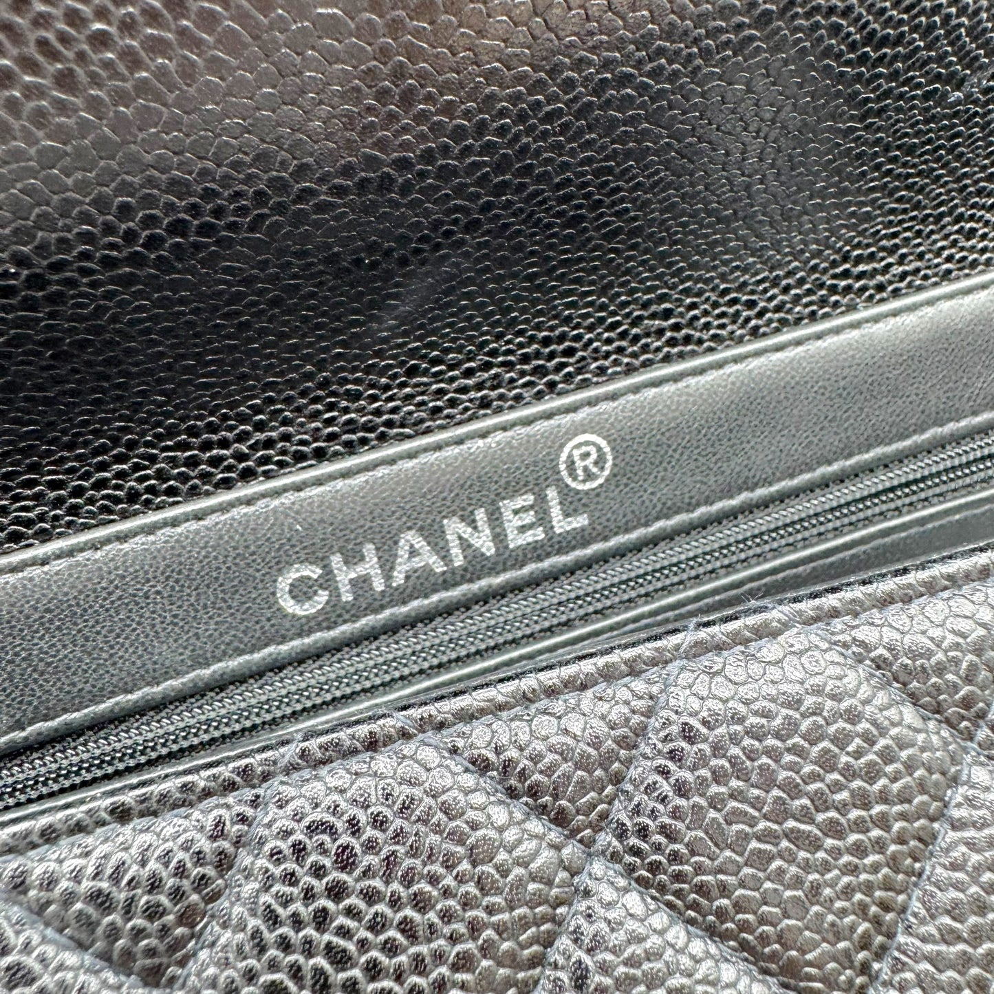 Chanel Black Caviar Leather Medium Flap Bag