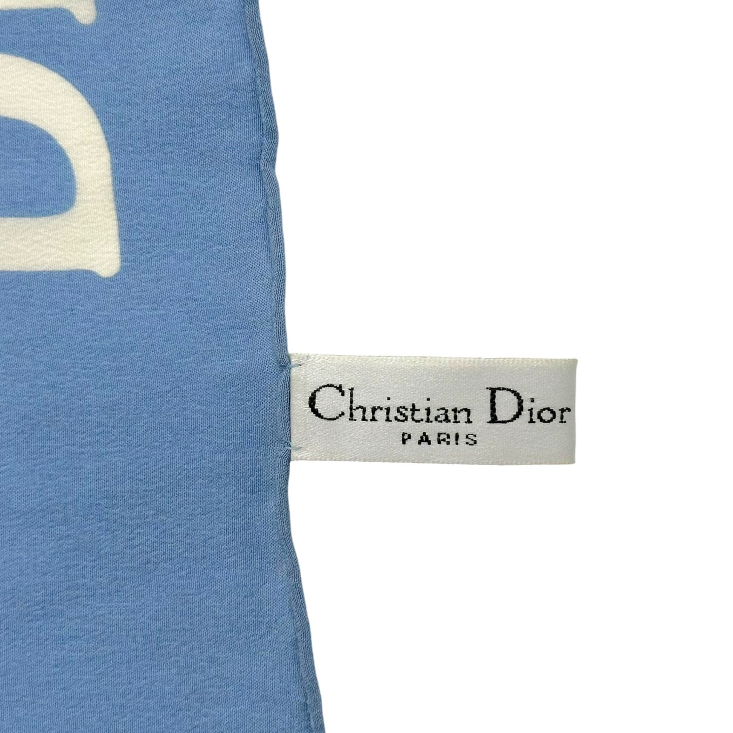 Christian Dior Light Blue & White J'Adore Dior Silk Stole Scarf