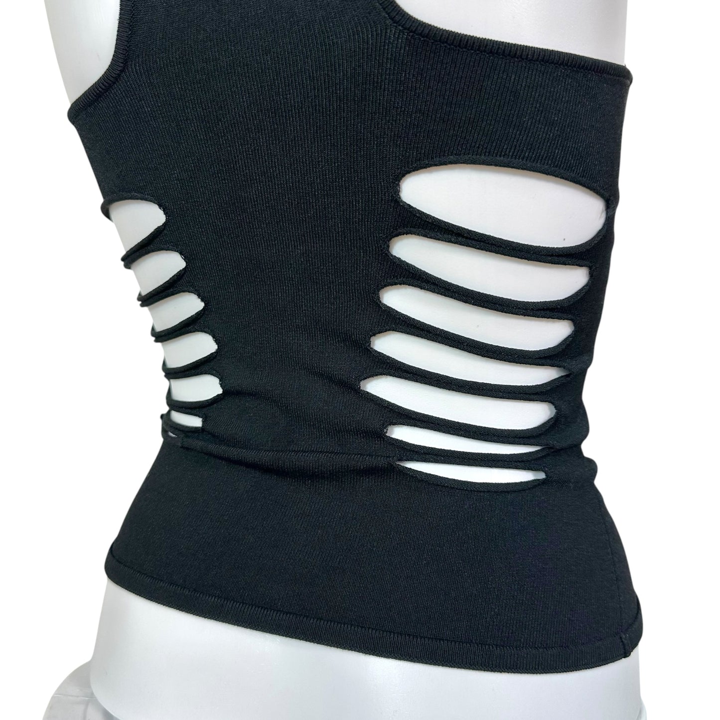 Gianni Versace Cut-Out Side Sleeveless Mock-Neck Tank
