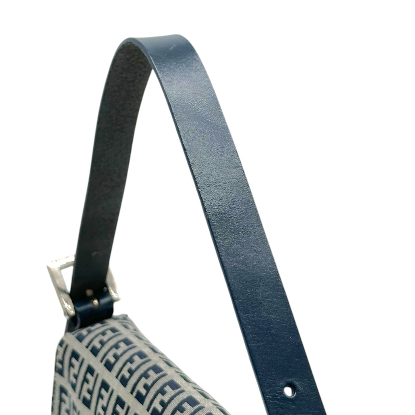 Fendi Navy Blue Zucchino Monogram Baguette Bag