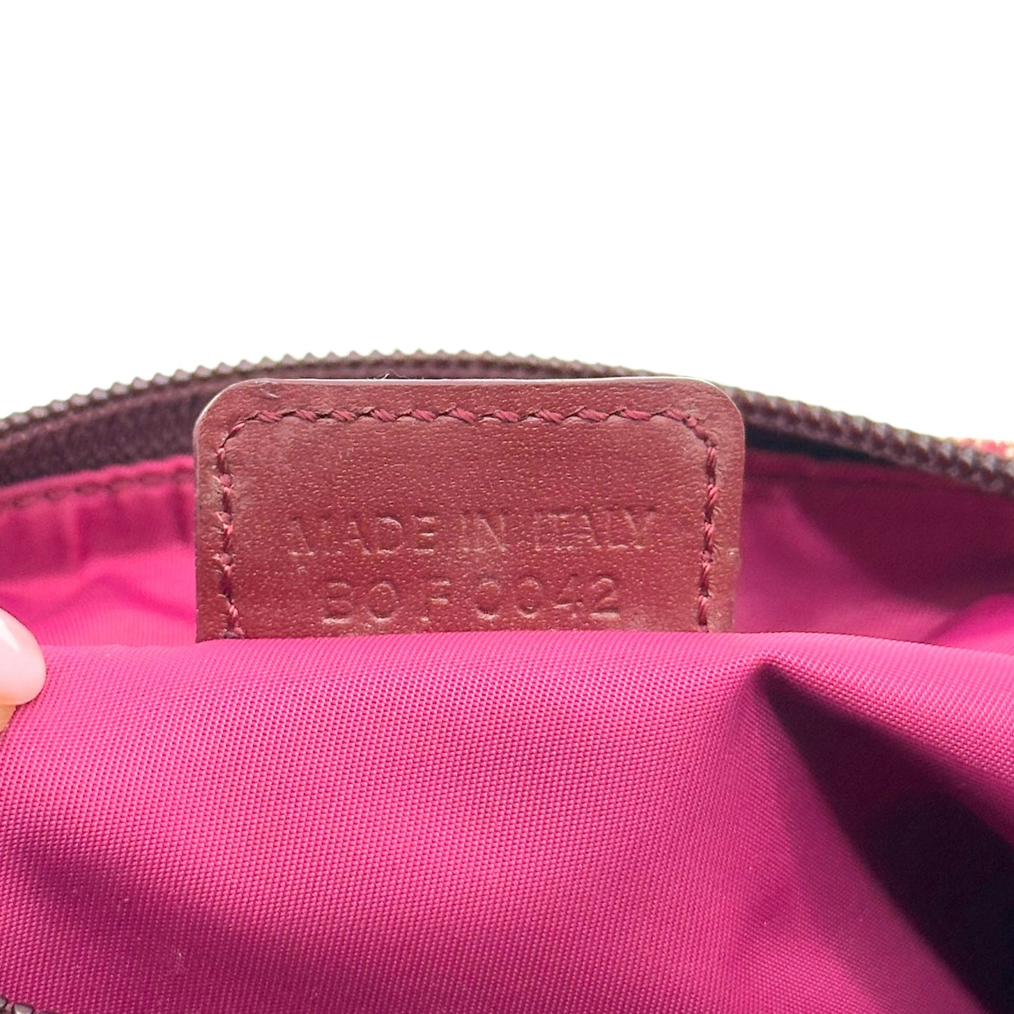 Christian Dior Red Trotter Monogram Shoulder Pochette Bag
