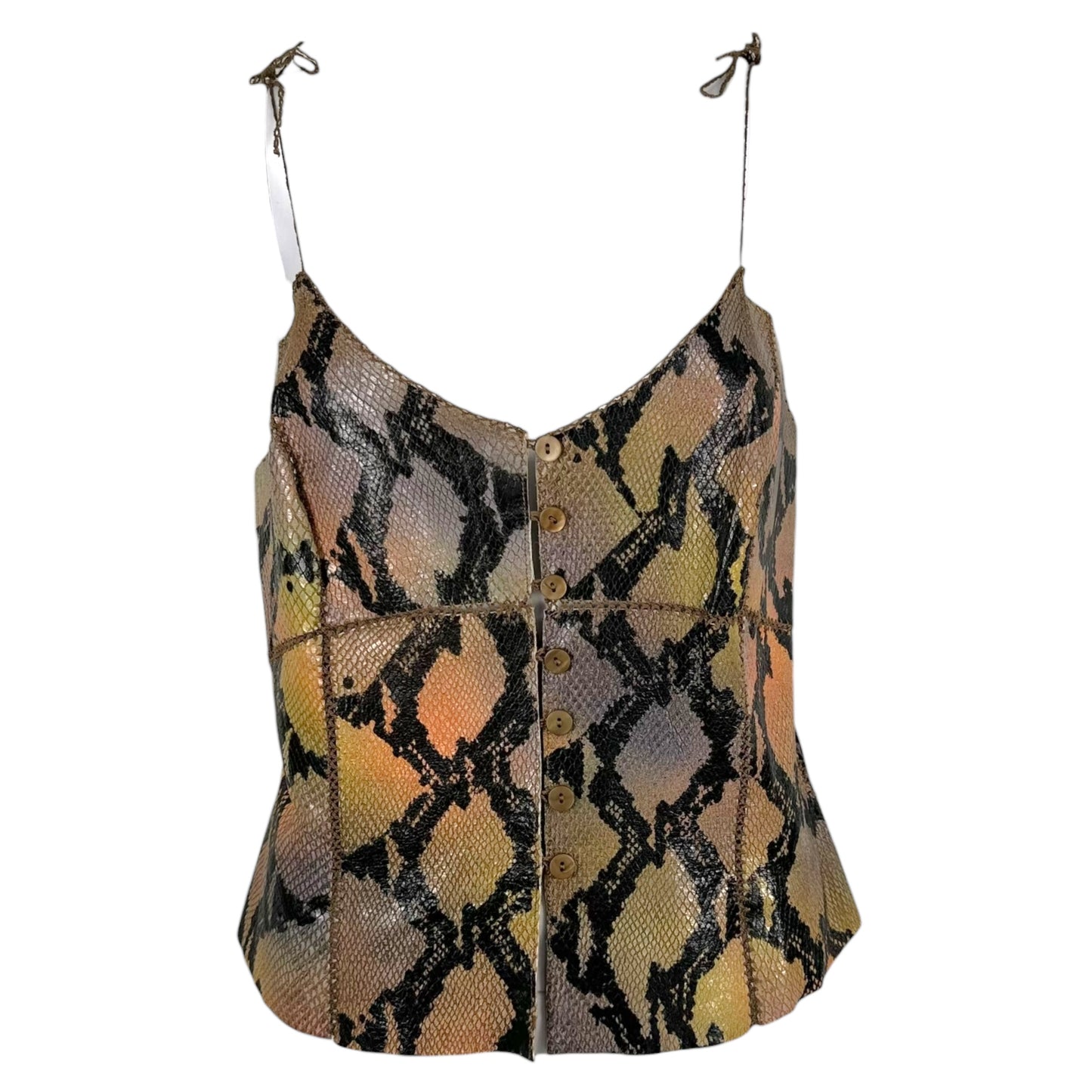Plein Sud Jeans Multicolor Python Cropped Cami