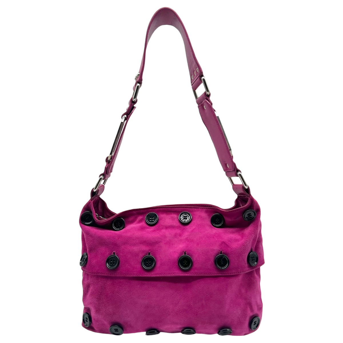 Dolce & Gabbana Pink Suede Multi-Layer Hobo Bag