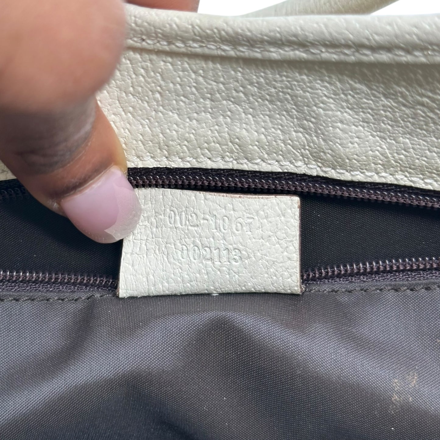 Gucci Beige Canvas & Ivory Leather Mini Jackie Bag