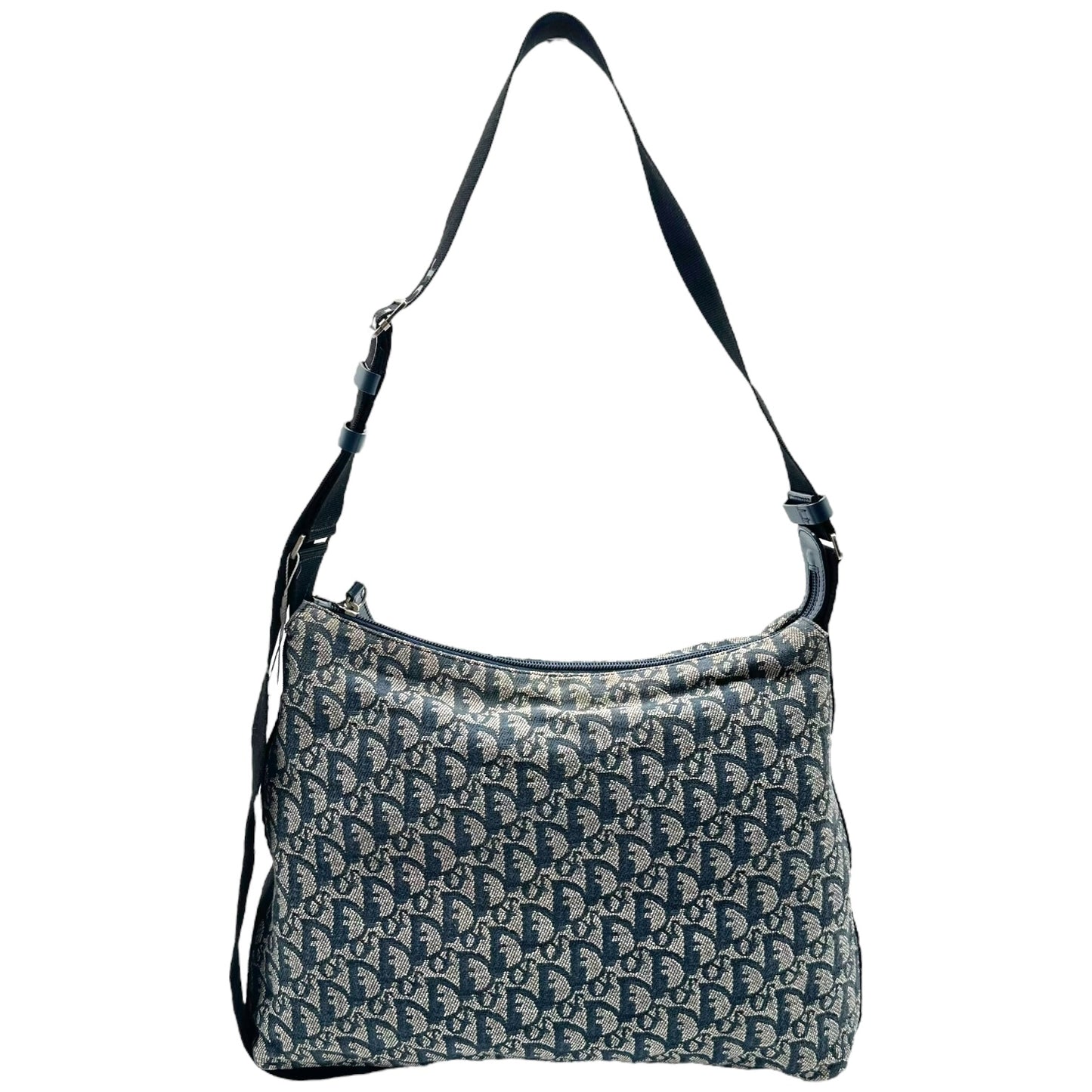 Christian Dior Navy Trotter Monogram Satchel Bag