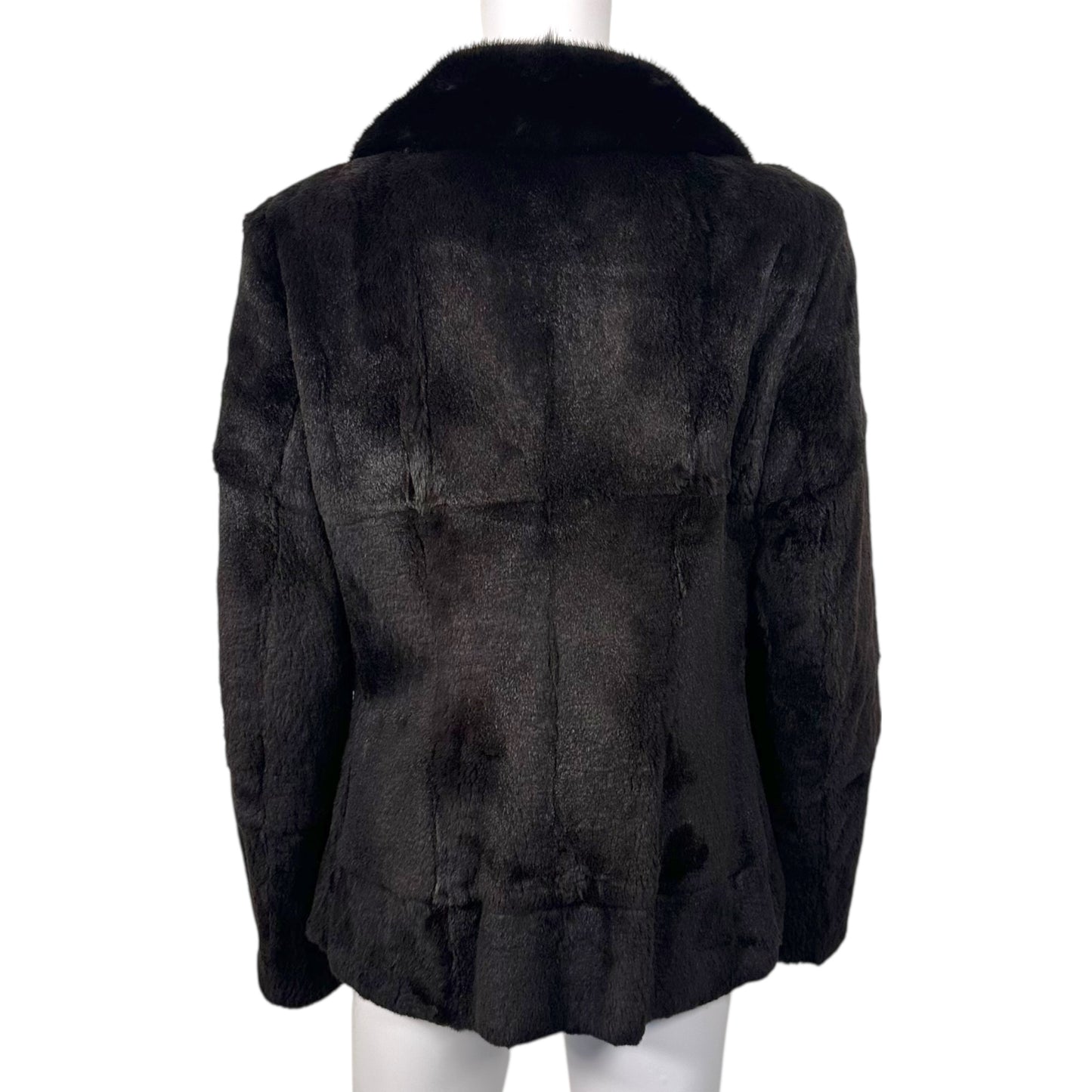 Dolce & Gabbana Brown Mink Rabbit Fur Coat