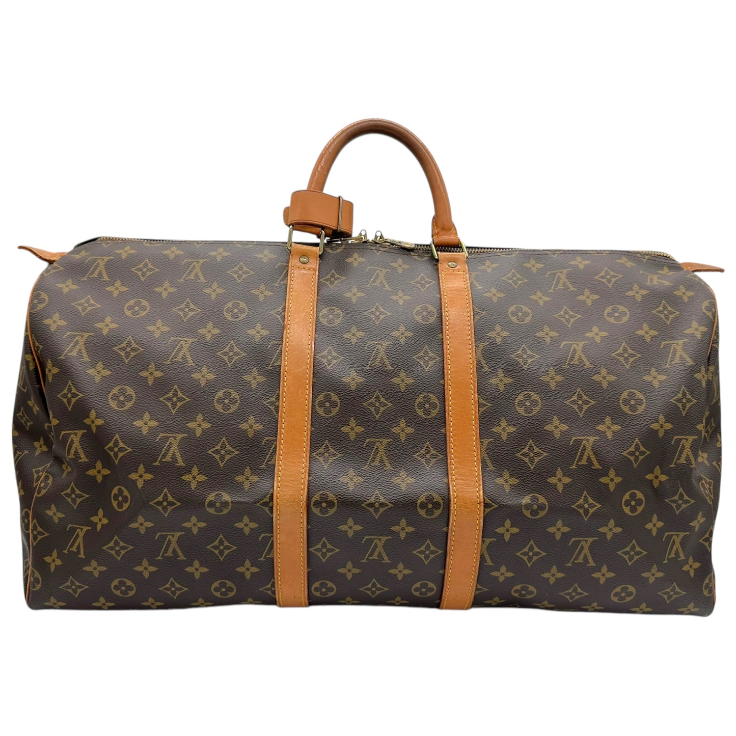 Louis Vuitton Brown Monogram Keepall 55 Duffle Bag - Outfit Repeater