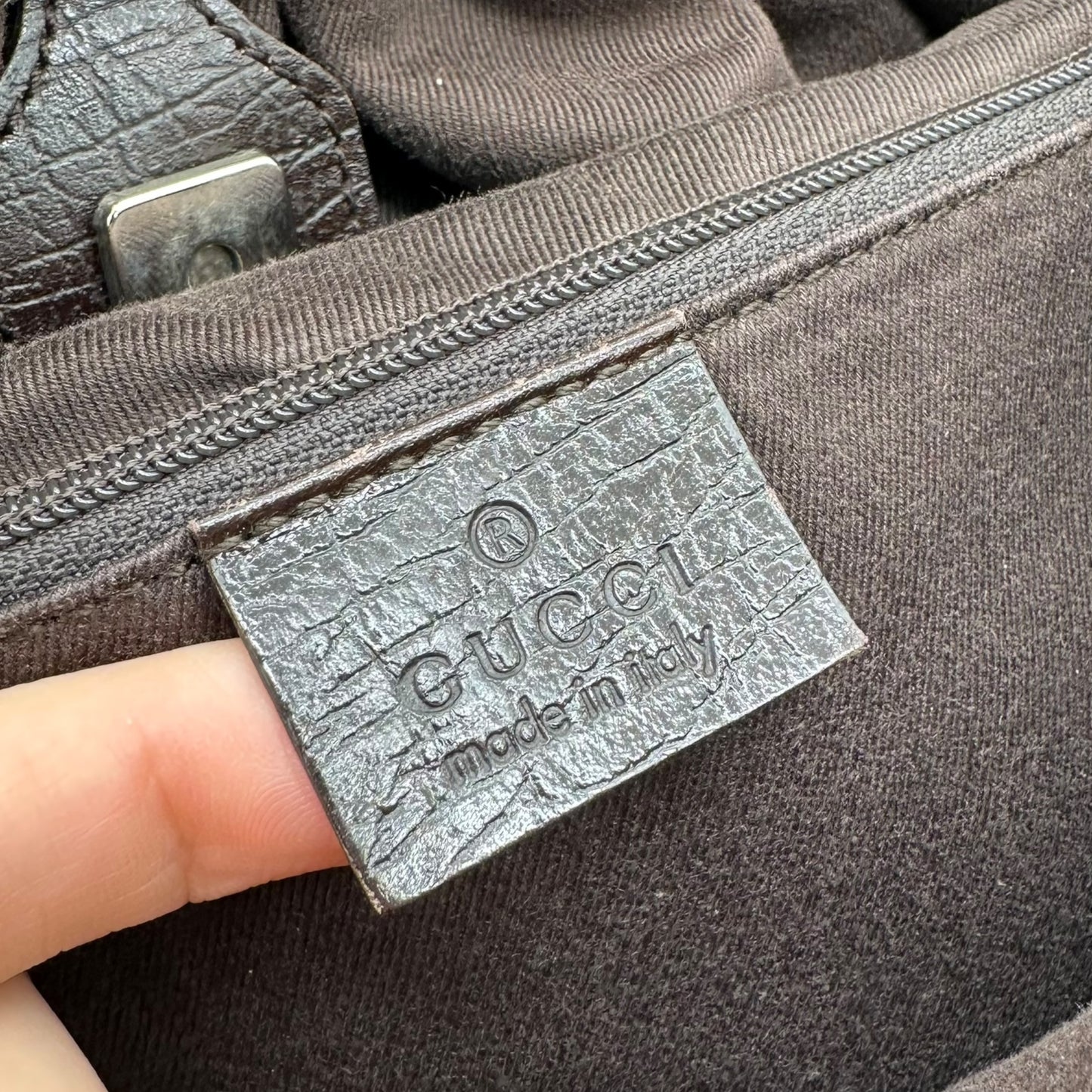 Gucci Brown Monogram Ruched Hobo Bag - Outfit Repeater