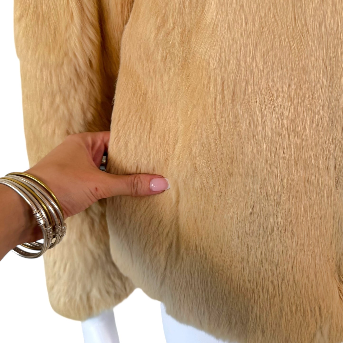 Vintage Ivory Rabbit Fur Jacket - Outfit Repeater