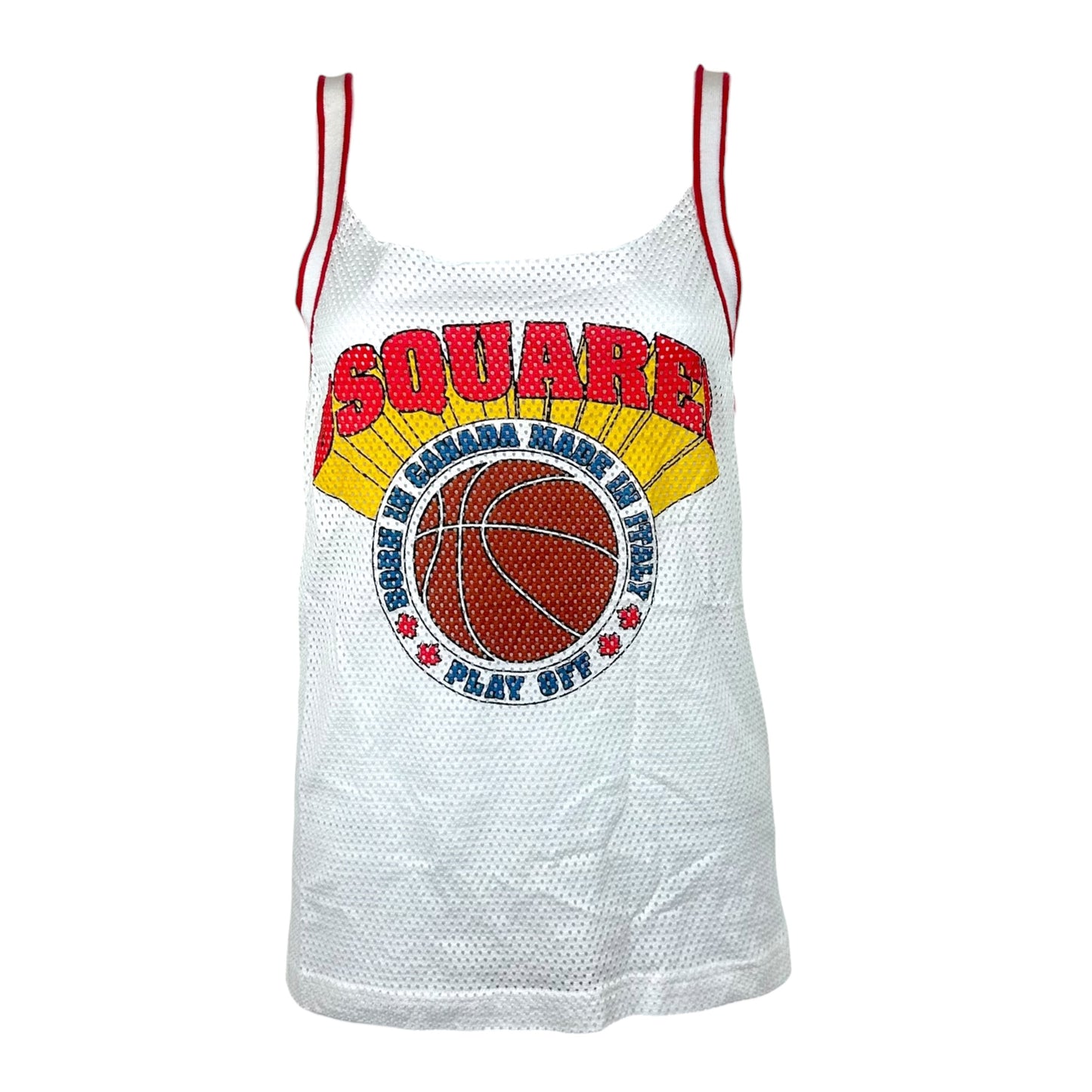 Dsquared2 Basketball Jersey Graphic Tank Top White