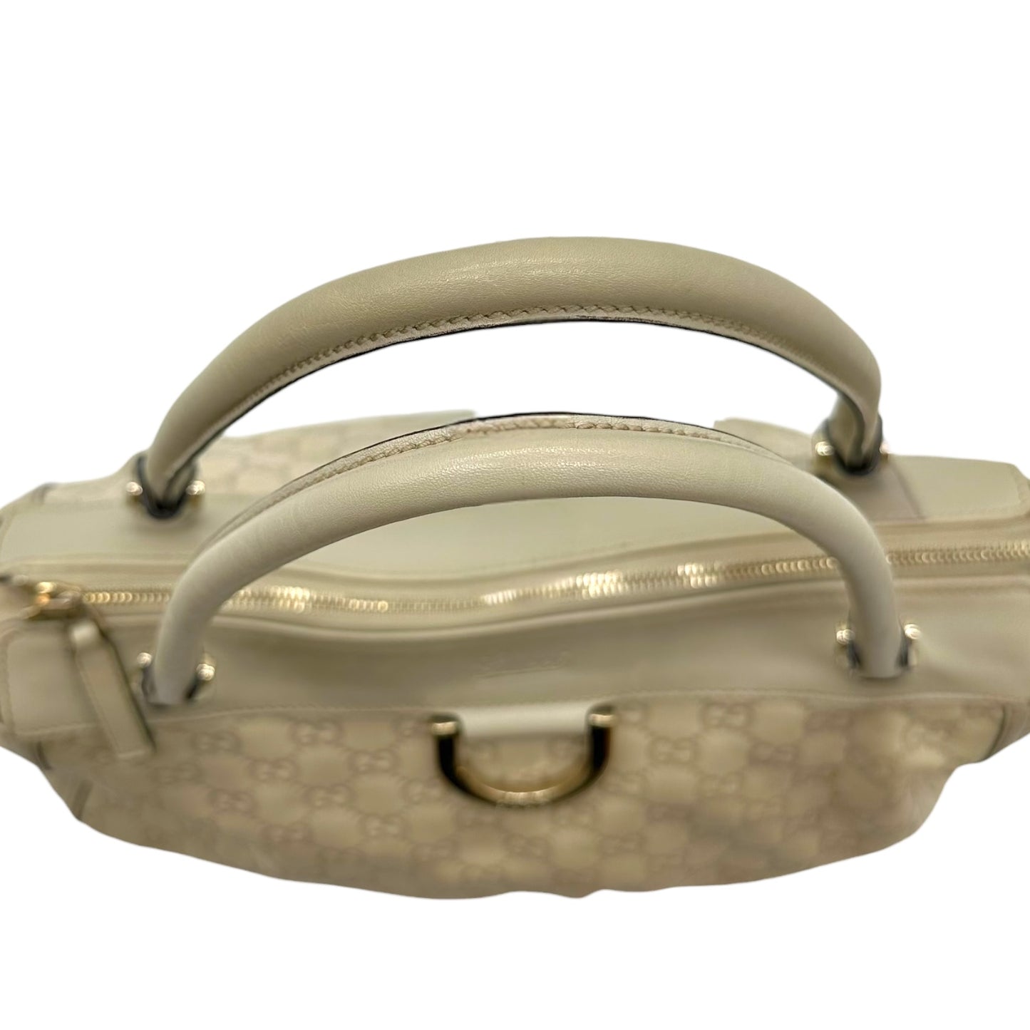 Gucci Ivory Guccissima Monogram East West Abby Shoulder Bag