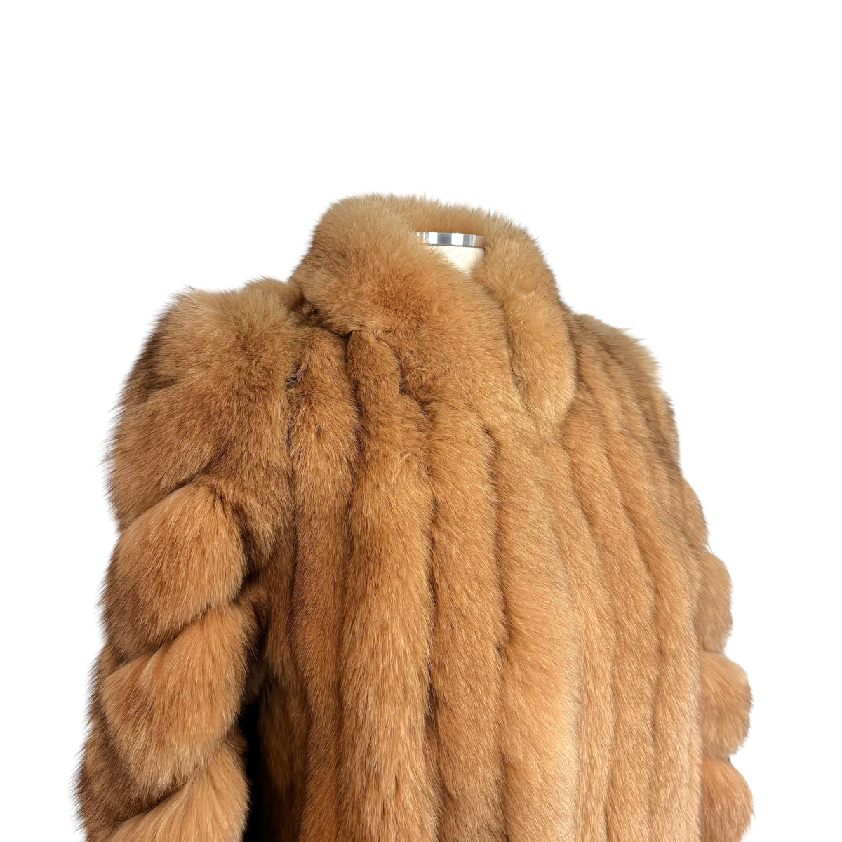 Vintage Fox Fur Coat Light Brown 1990s