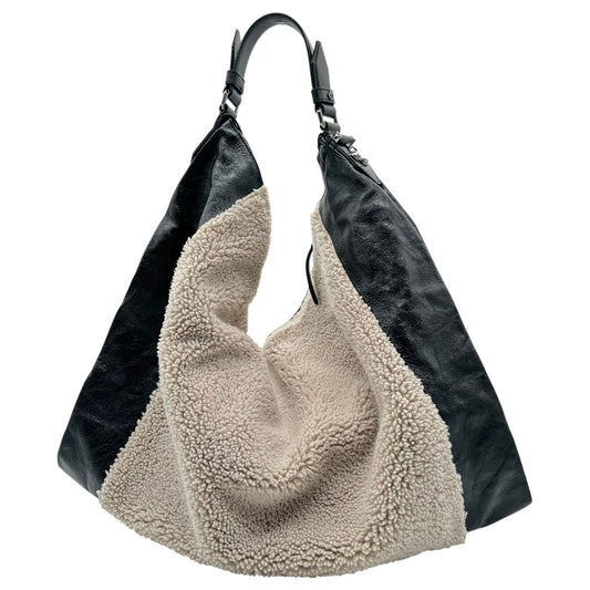 Jimmy Choo Sheraling & Leather Oversized Slouchy Hobo Bag