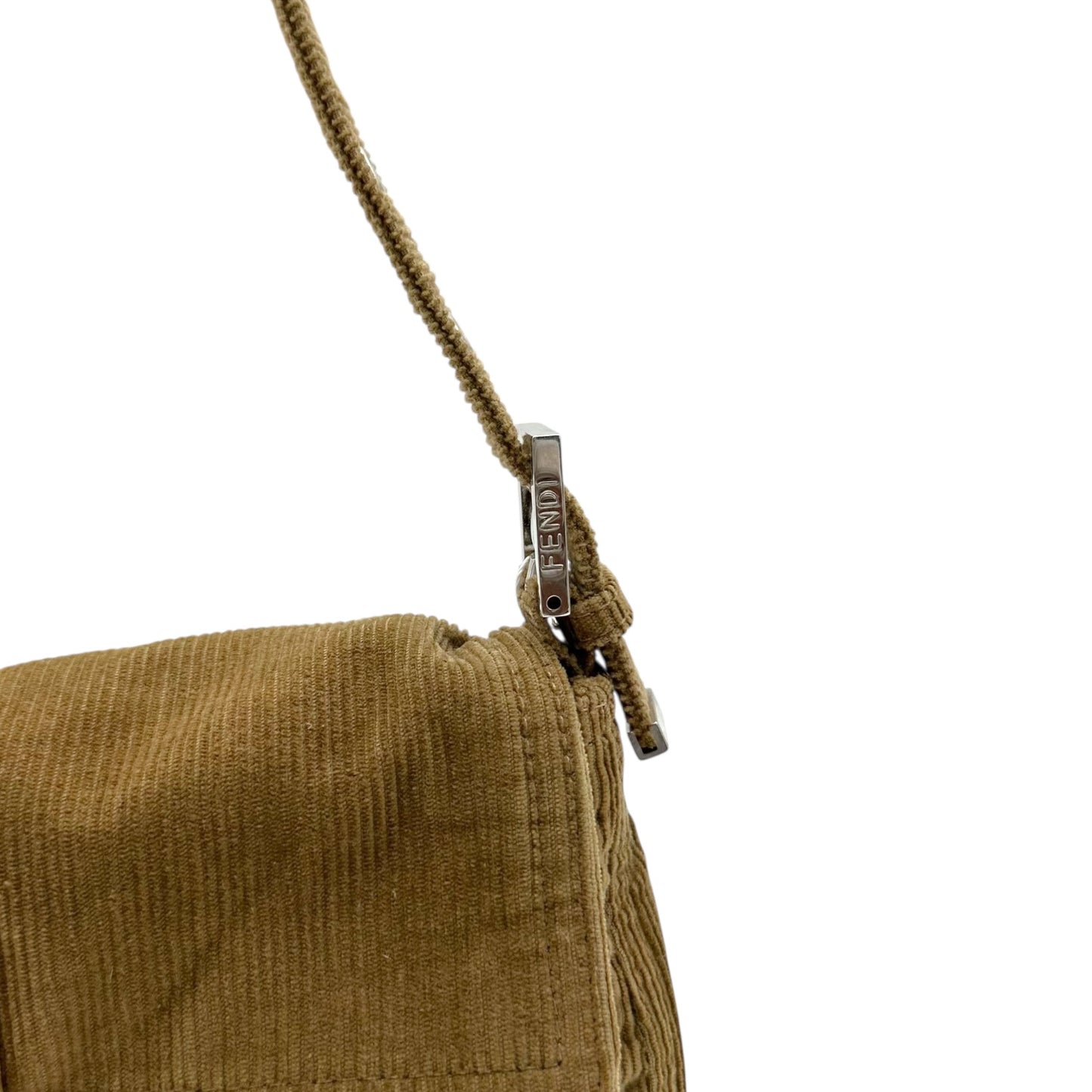 Fendi Brown Corduroy Baguette Bag - Outfit Repeater