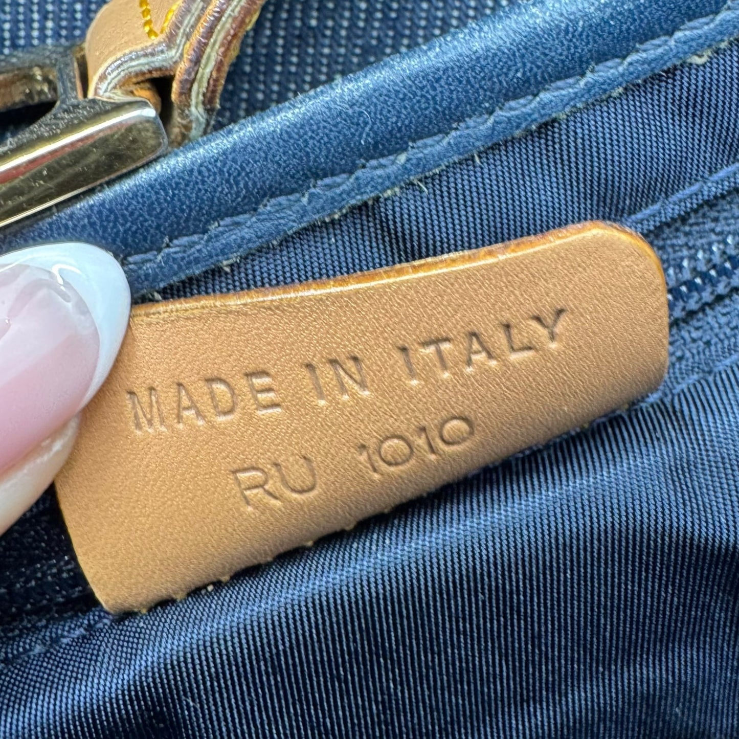 Christian Dior Denim & Gold Hardware Saddle Bag