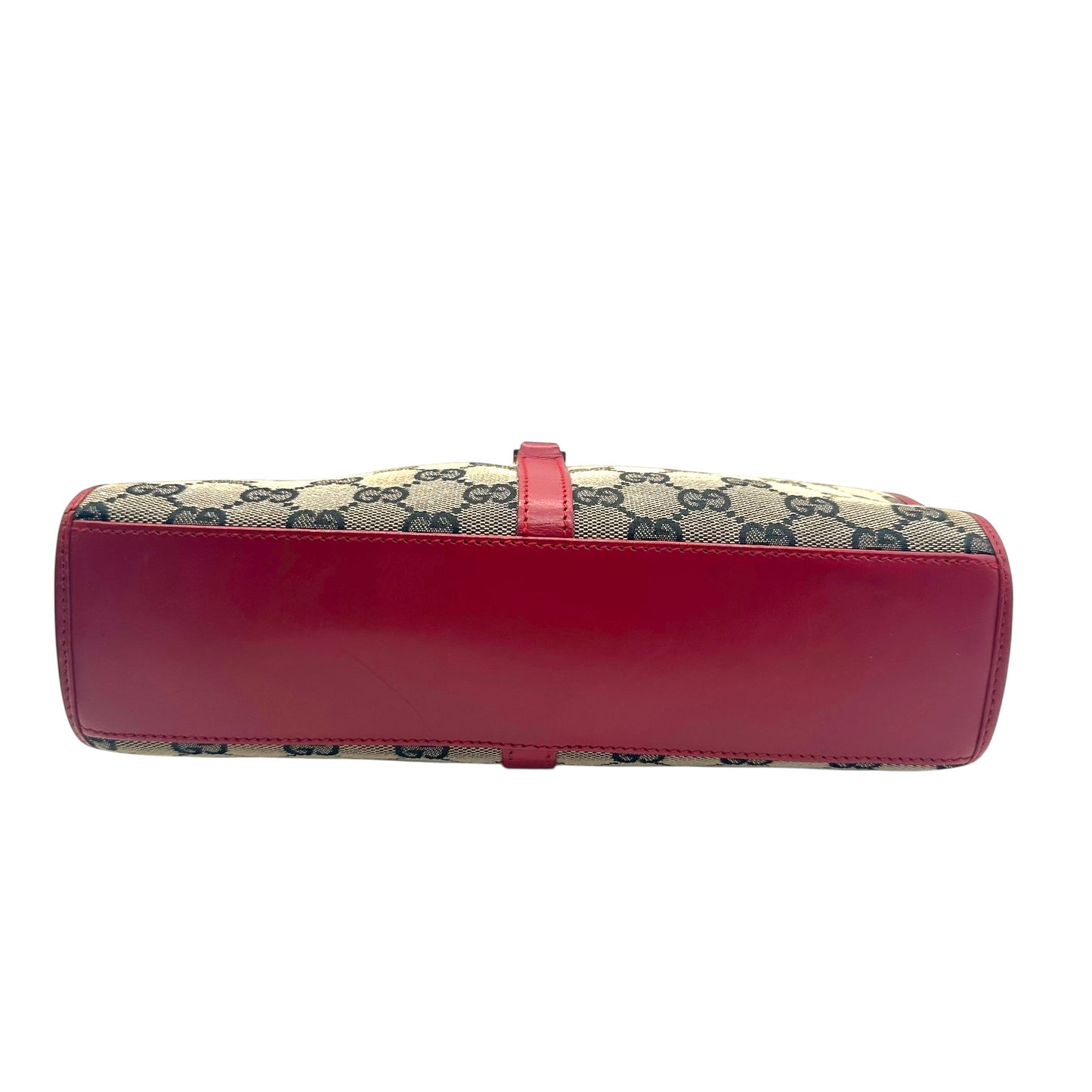 Gucci Gray Monogram & Red Trim Mini Jackie Bag