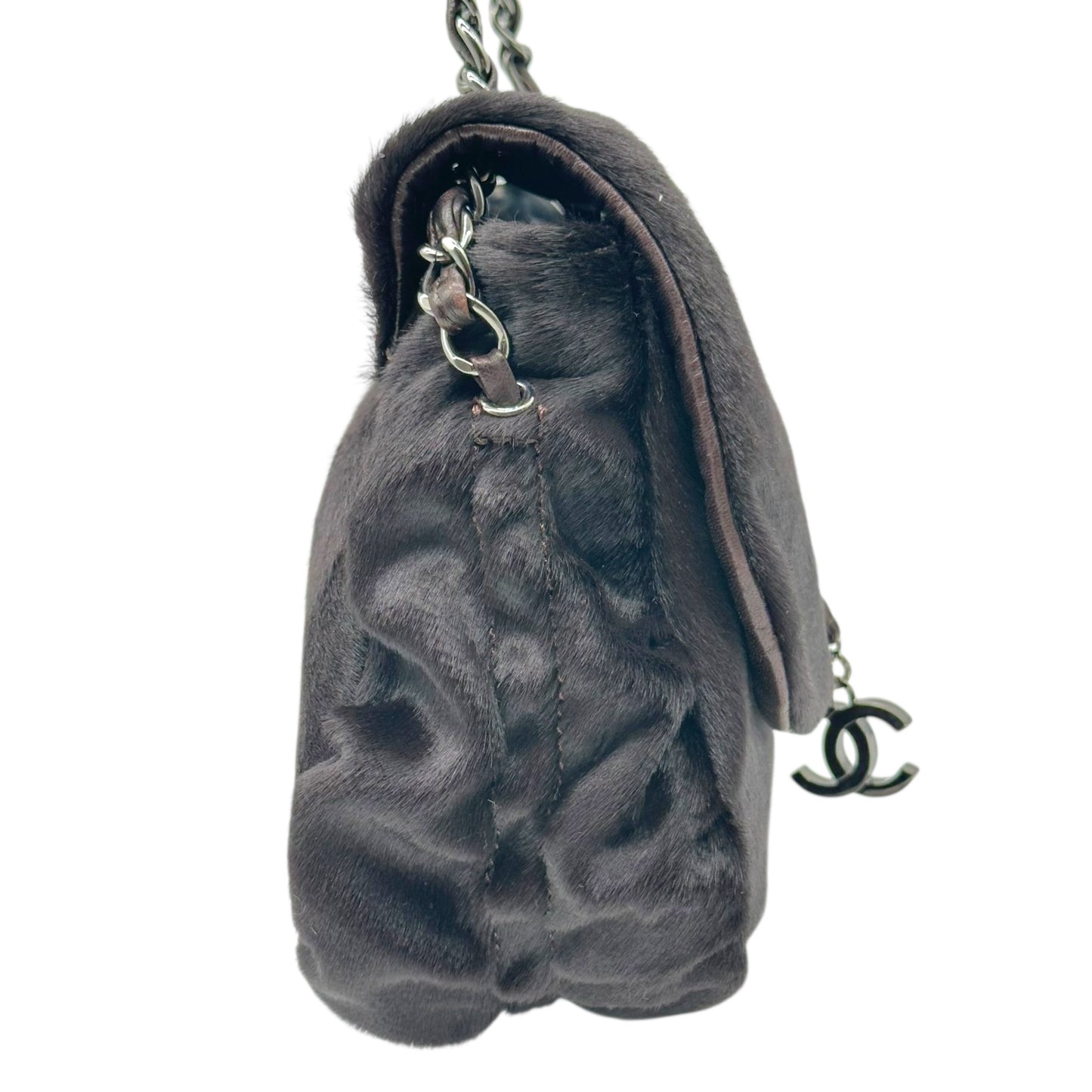 Chanel Chocolate Brown Ponyhair Shoulder Bag