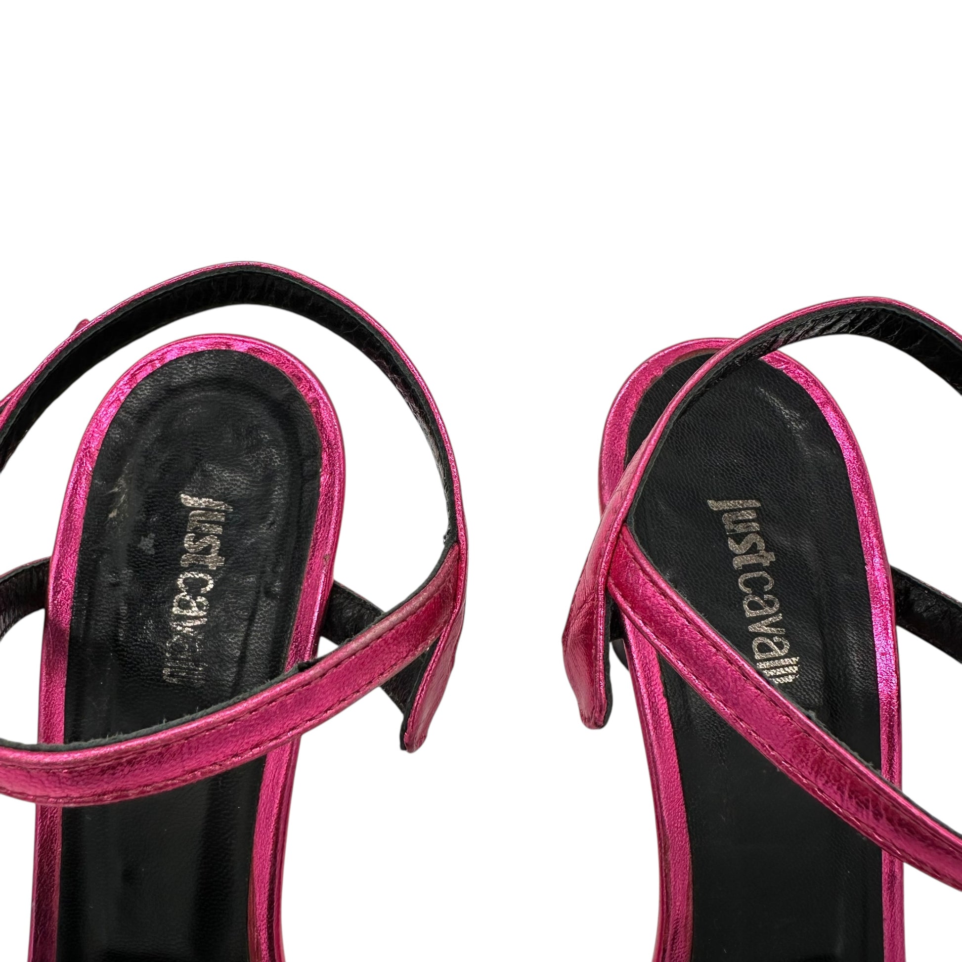 Just Cavalli Roberto Cavalli Pink Western Inspired Kitten Heels - Outfit Repeater