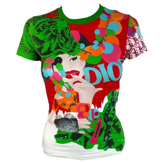 Christian Dior S/S 2005 Face Graphic T-Shirt