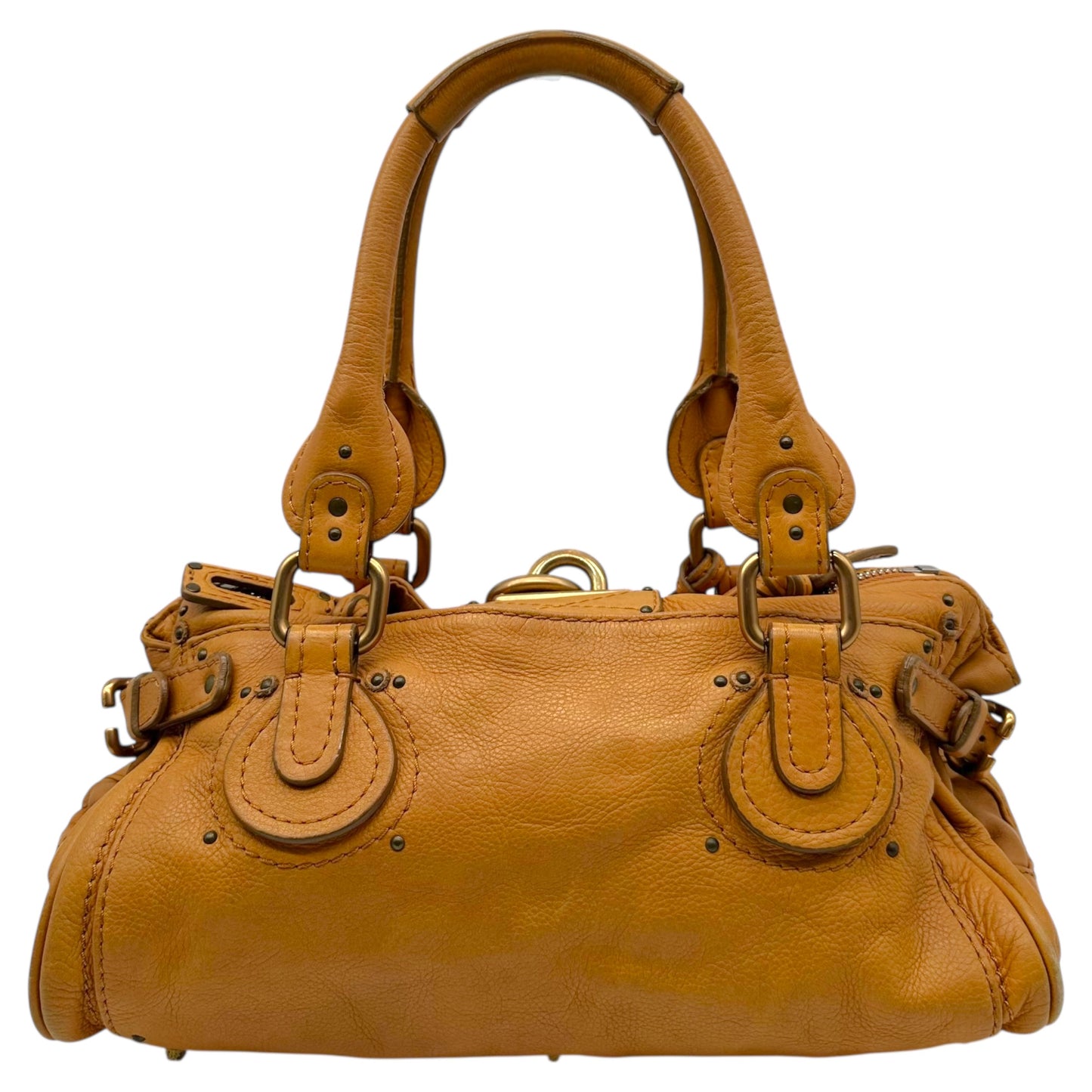 Chloe Cognac Leather Paddington Bag