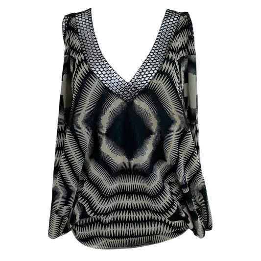 Jean Paul Gaultier Dolman Mesh Top Black White Pattern
