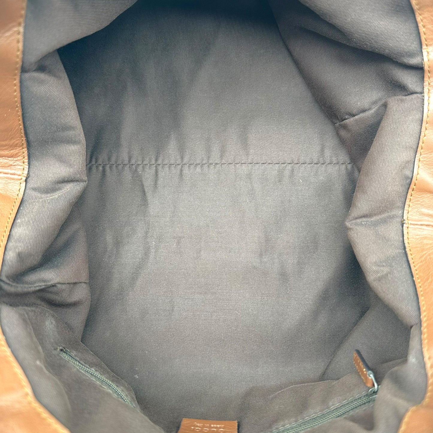 Gucci Tan Monogram & Brown Leather Sukey 2-Way Bag