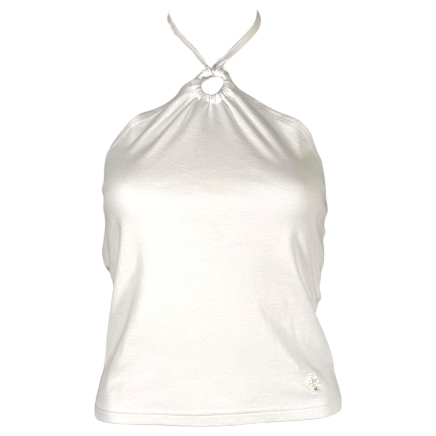 Courreges White Halter Tank