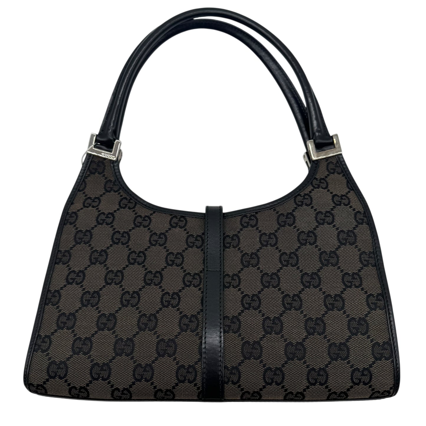 Gucci Brown & Black Monogram Canvas Mini Jackie Bag