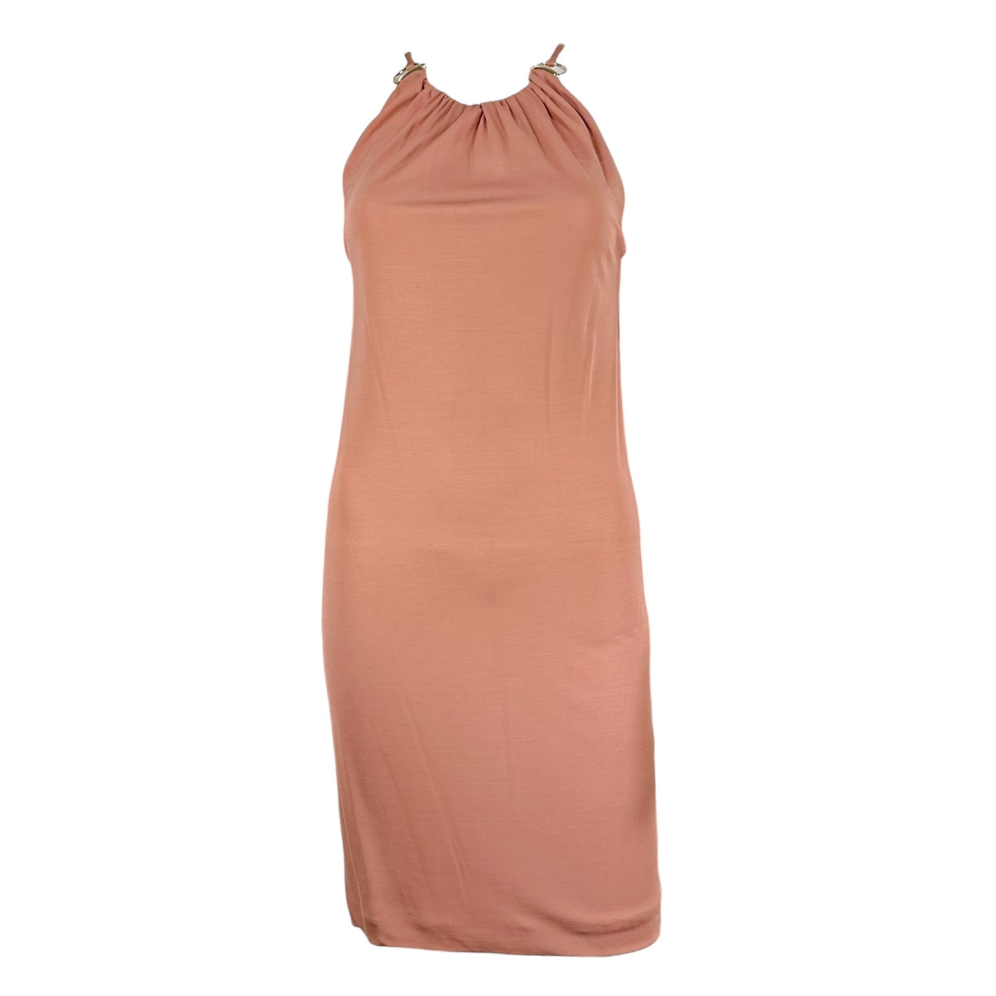 Gucci Pale Pink Horsebit Strap Midi Dress