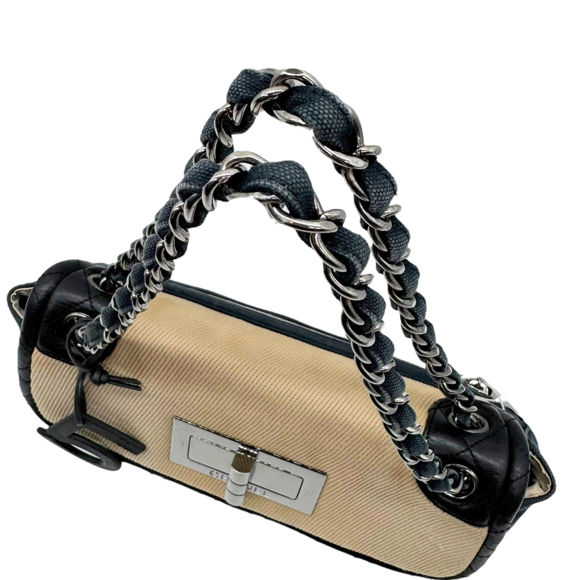 Chanel Sport Navy Blue Canvas Sporty Flap Bag w/ Charm 2004-05 - Outfit Repeater