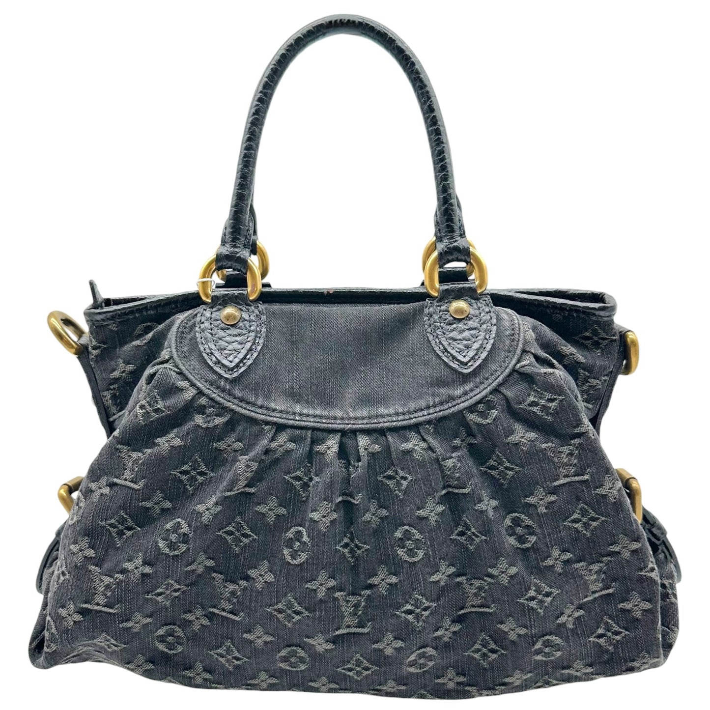 Louis Vuitton Black Denim Monogram Handbag
