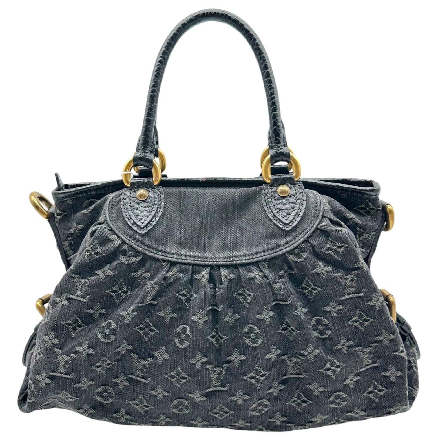 Louis Vuitton Black Denim Monogram Handbag