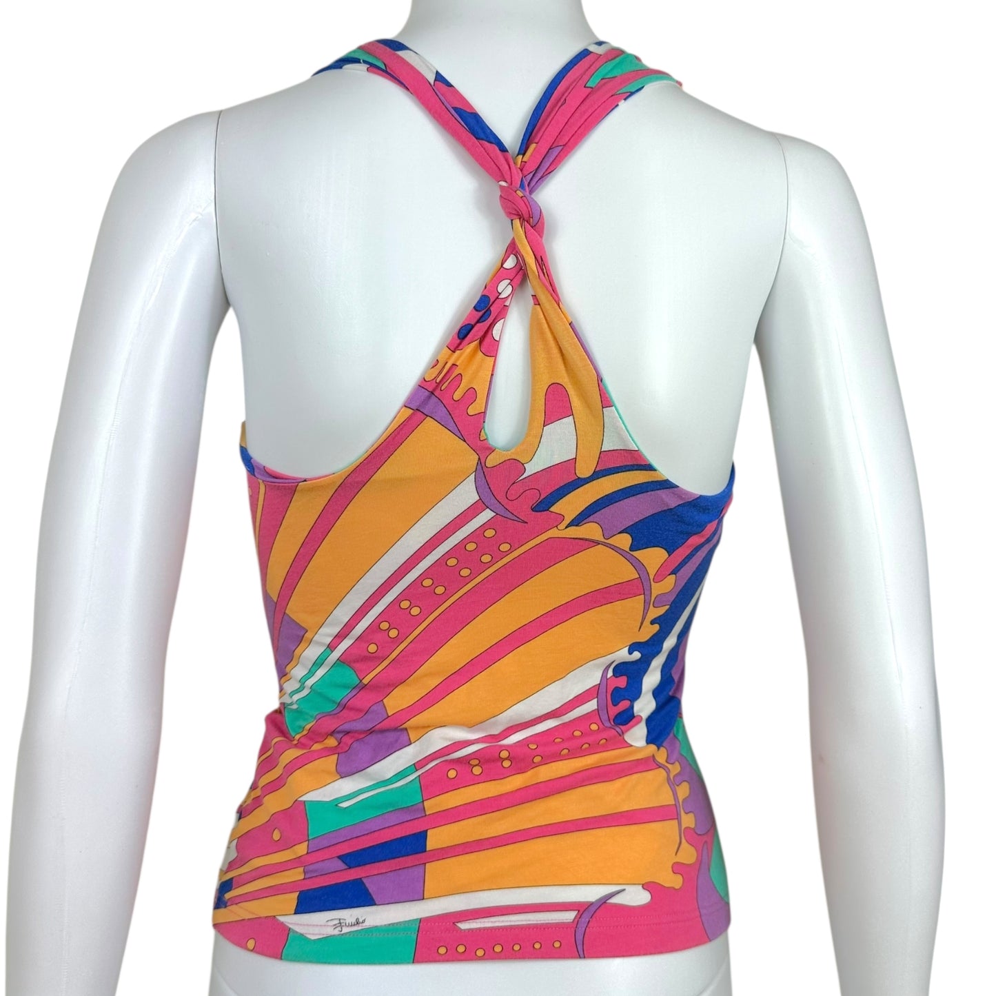 Emilio Pucci Pink & Orange Multicolor Printed Tank Top - Outfit Repeater