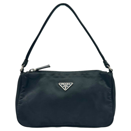 Prada Black Nylon Square Mini Pochette Bag