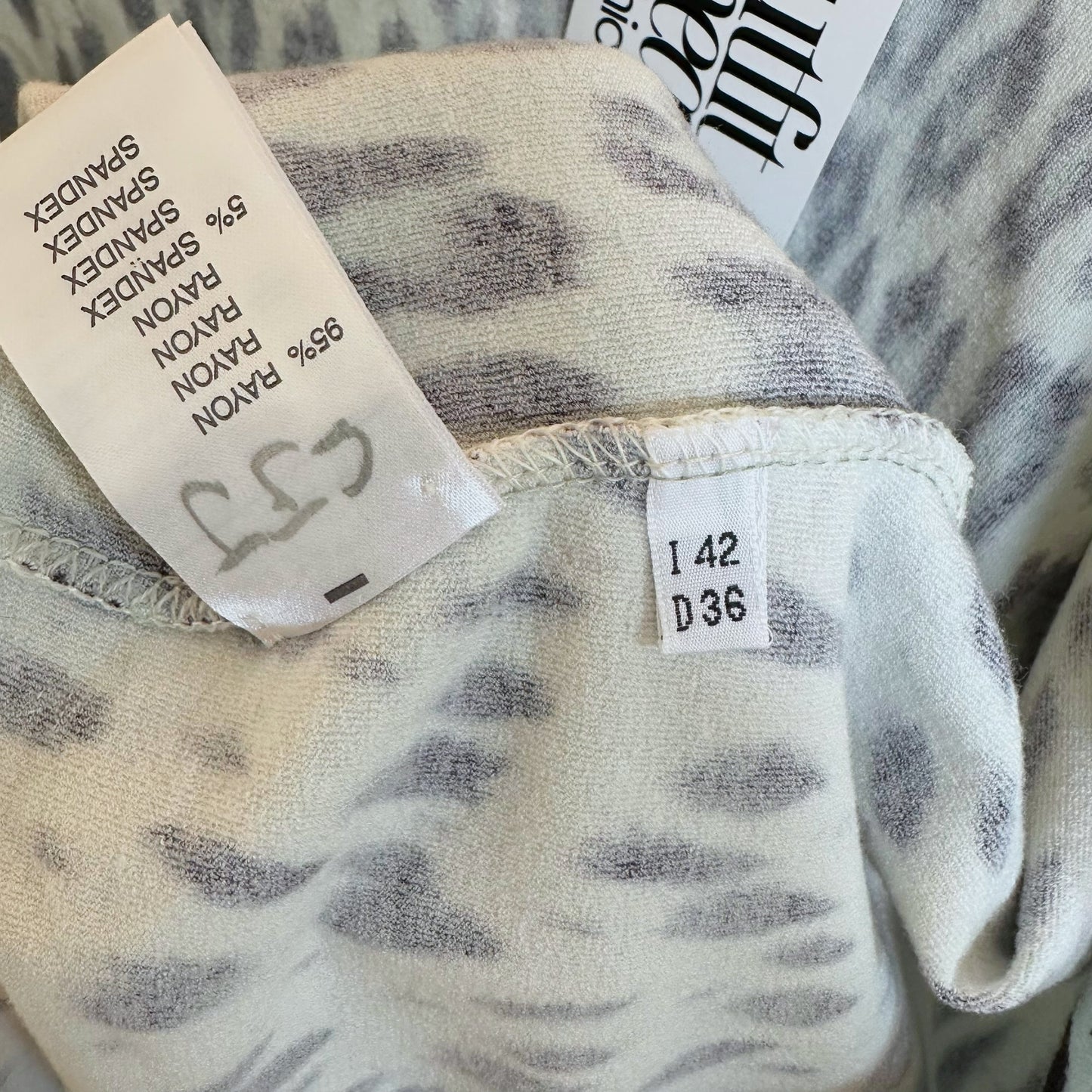 Blumarine Blue Leopard Print Knit Wrap Top NEW