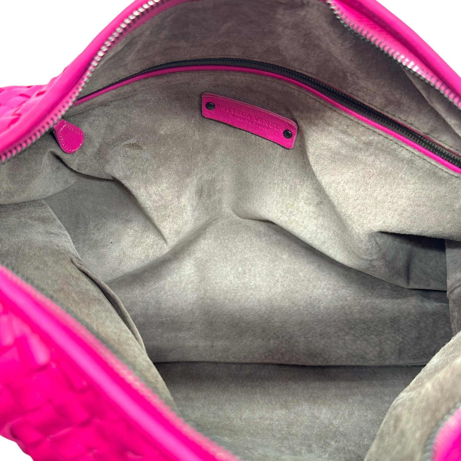 Bottega Veneta Neon Pink Intrecciato Hobo Bag - Outfit Repeater