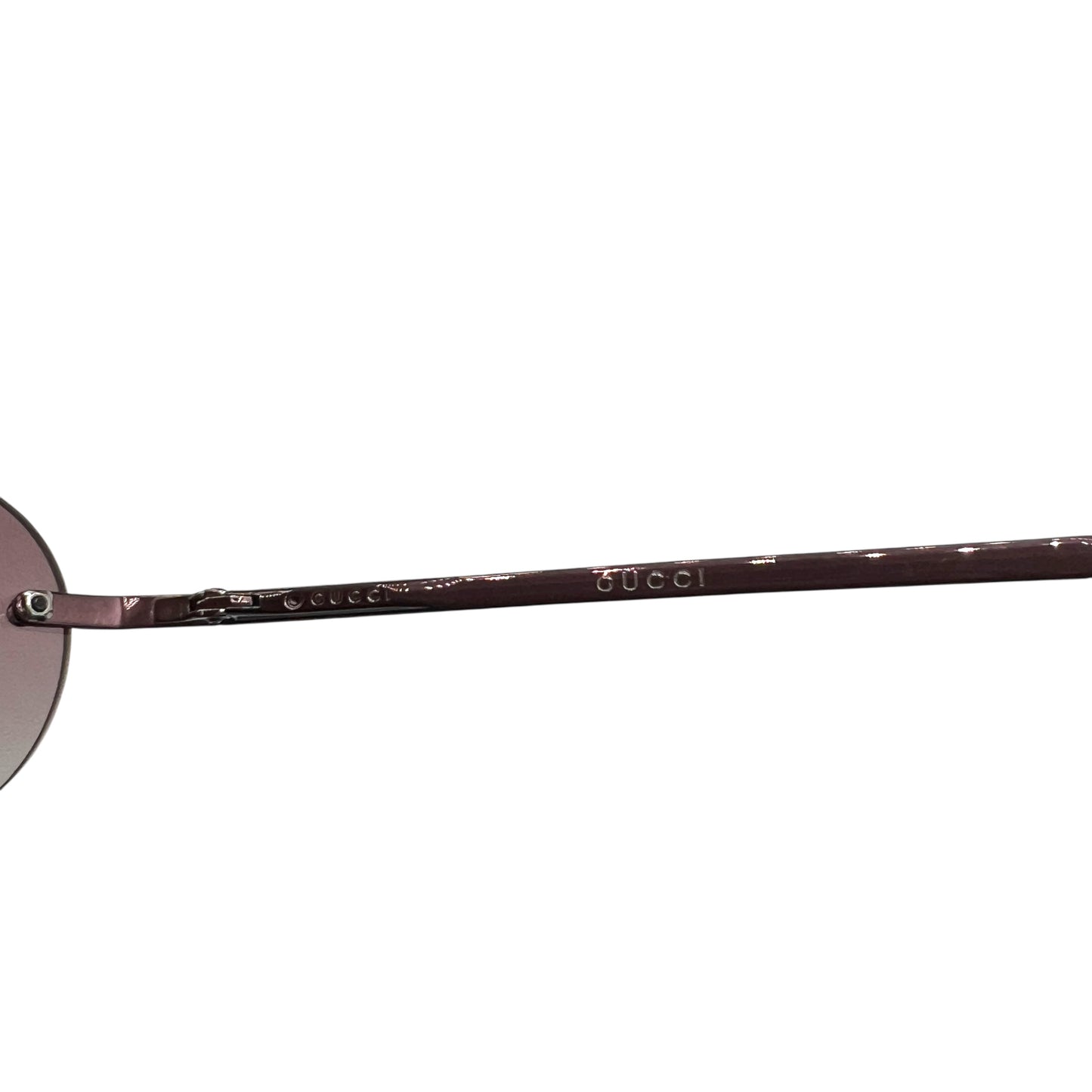 Gucci Burgundy Rimless Oval Gradient Sunglasses GG1757